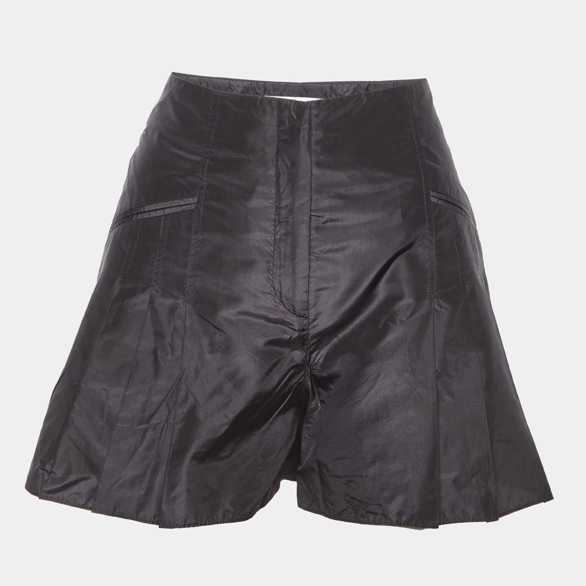 Pre Owned Dior Black SIlk A-Line Shorts S