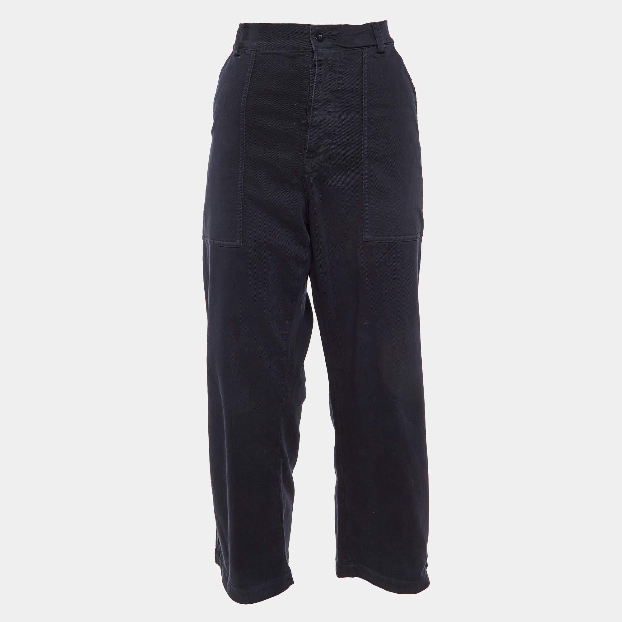 Pre Owned Dior Dark Blue Cotton Culottes M