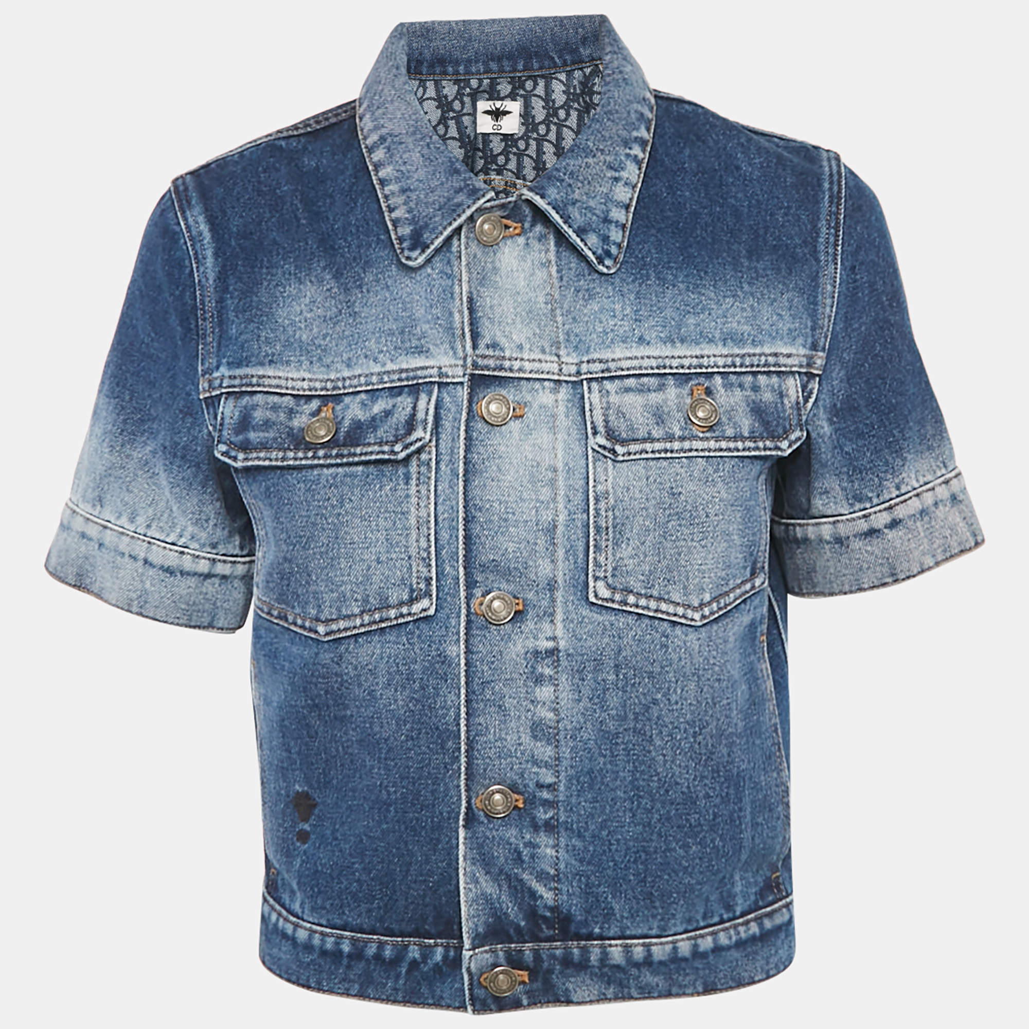 Dior Dioriviera ジャケット Dioriviera Jacket Light Blue Stonewashed Cotton Denim with