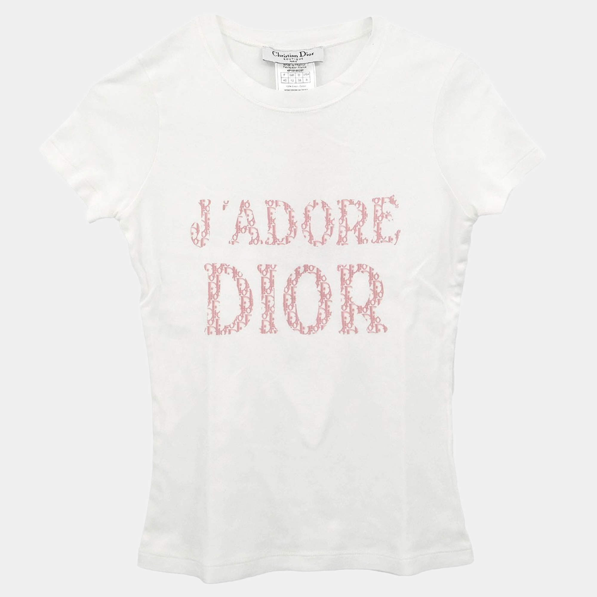 Pre Owned Christian Dior T-shirt White #40