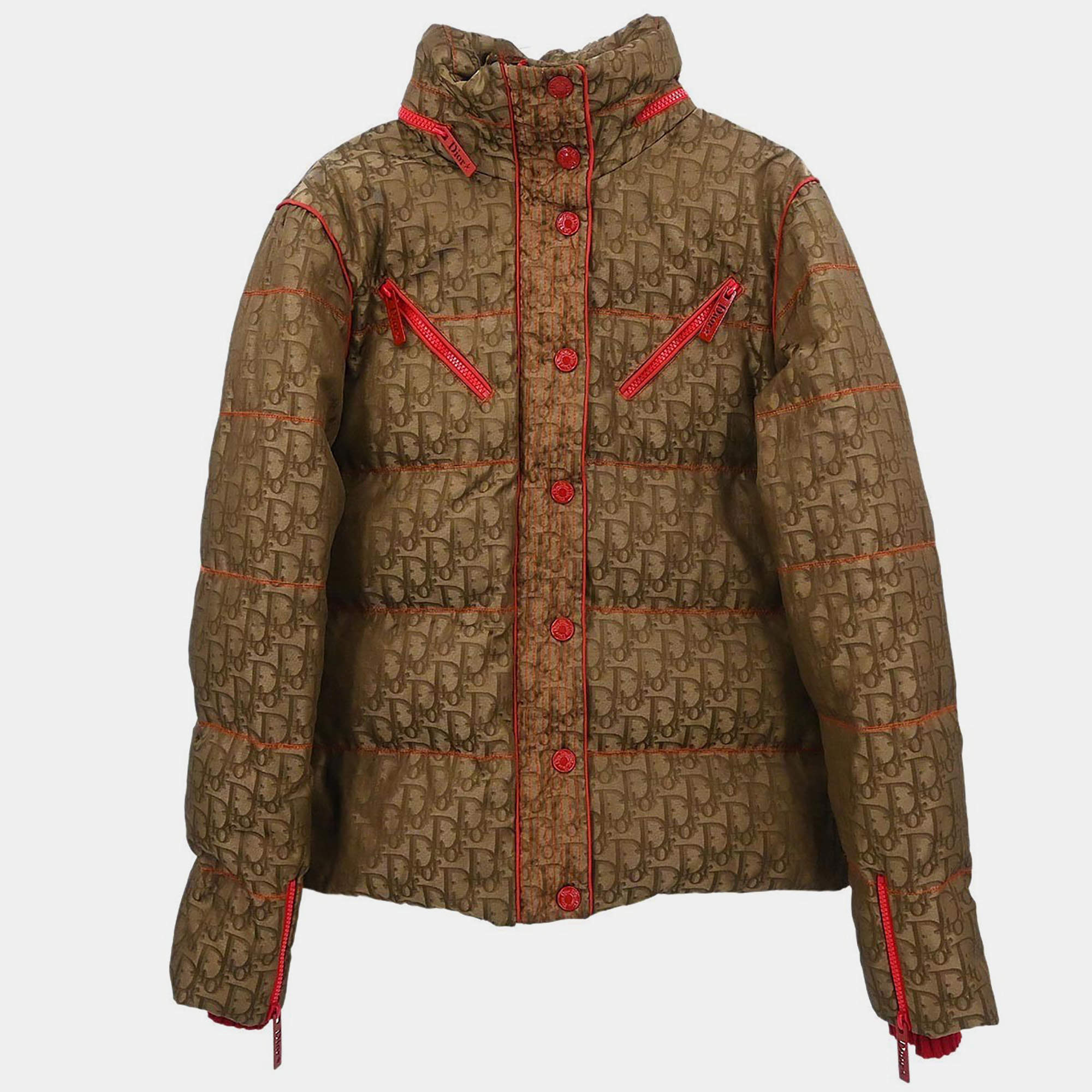 Pre Owned جاكيت سحاب ديور بني #38