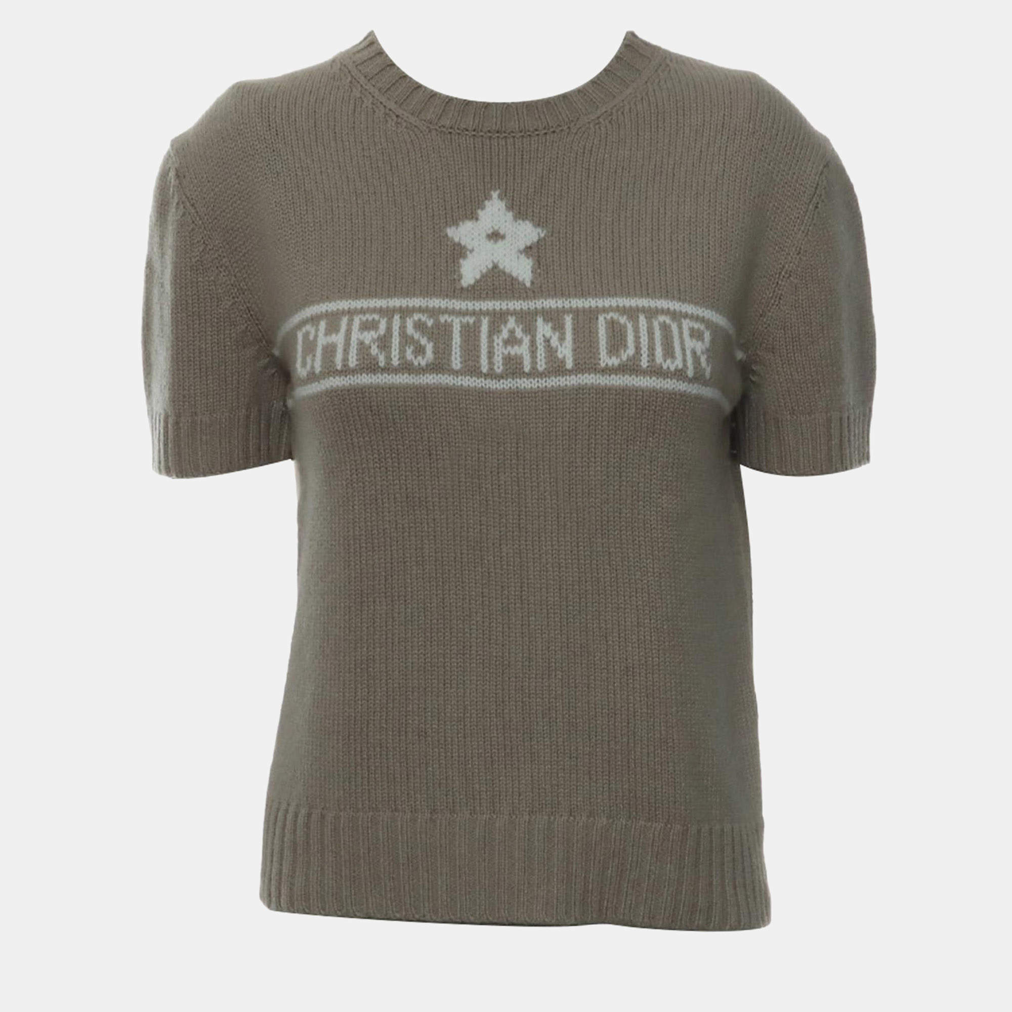 Pre Owned Dior Knitted Dioriviera Short Sleeve Top Size M