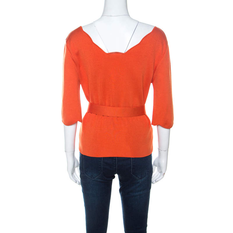 burnt orange peplum top