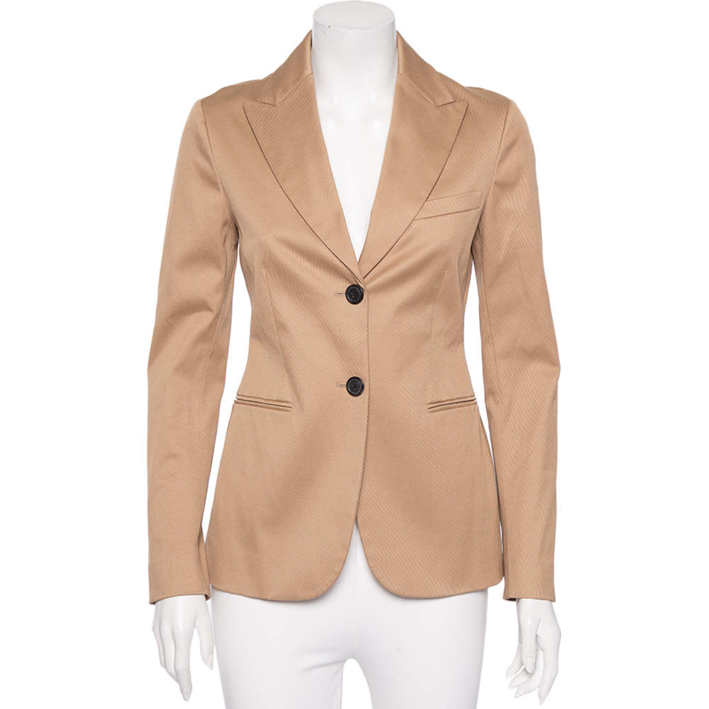 Dior Beige Cotton Single Breasted Blazer S