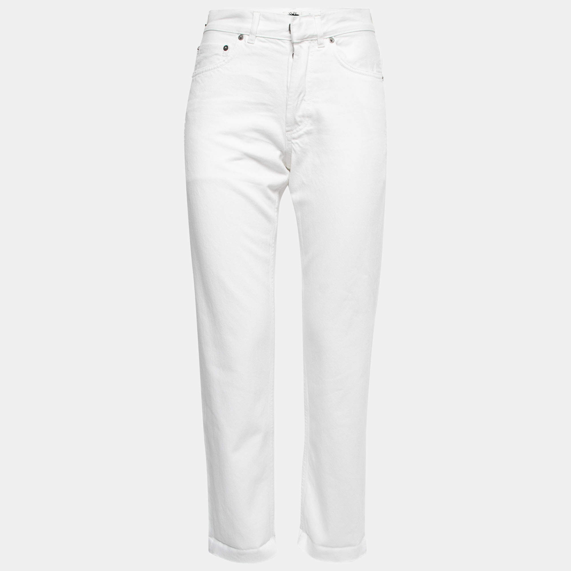 Dior White Denim High Waist Jeans XS Waist 27"