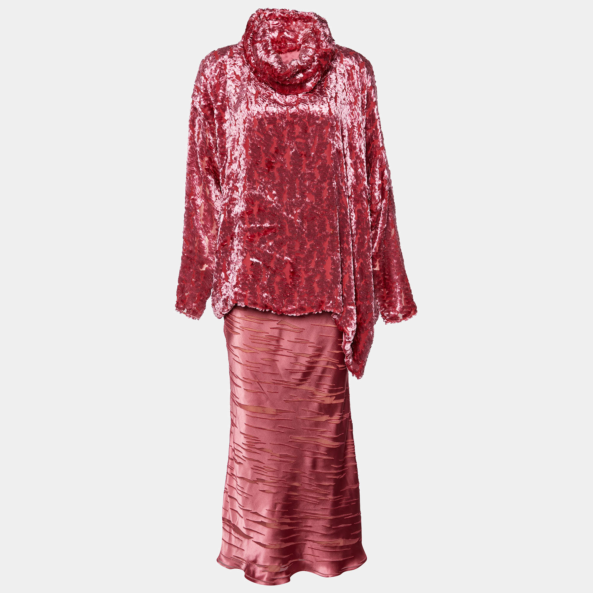 Christian Dior Boutique Pink Flocked Top & Skirt Set M