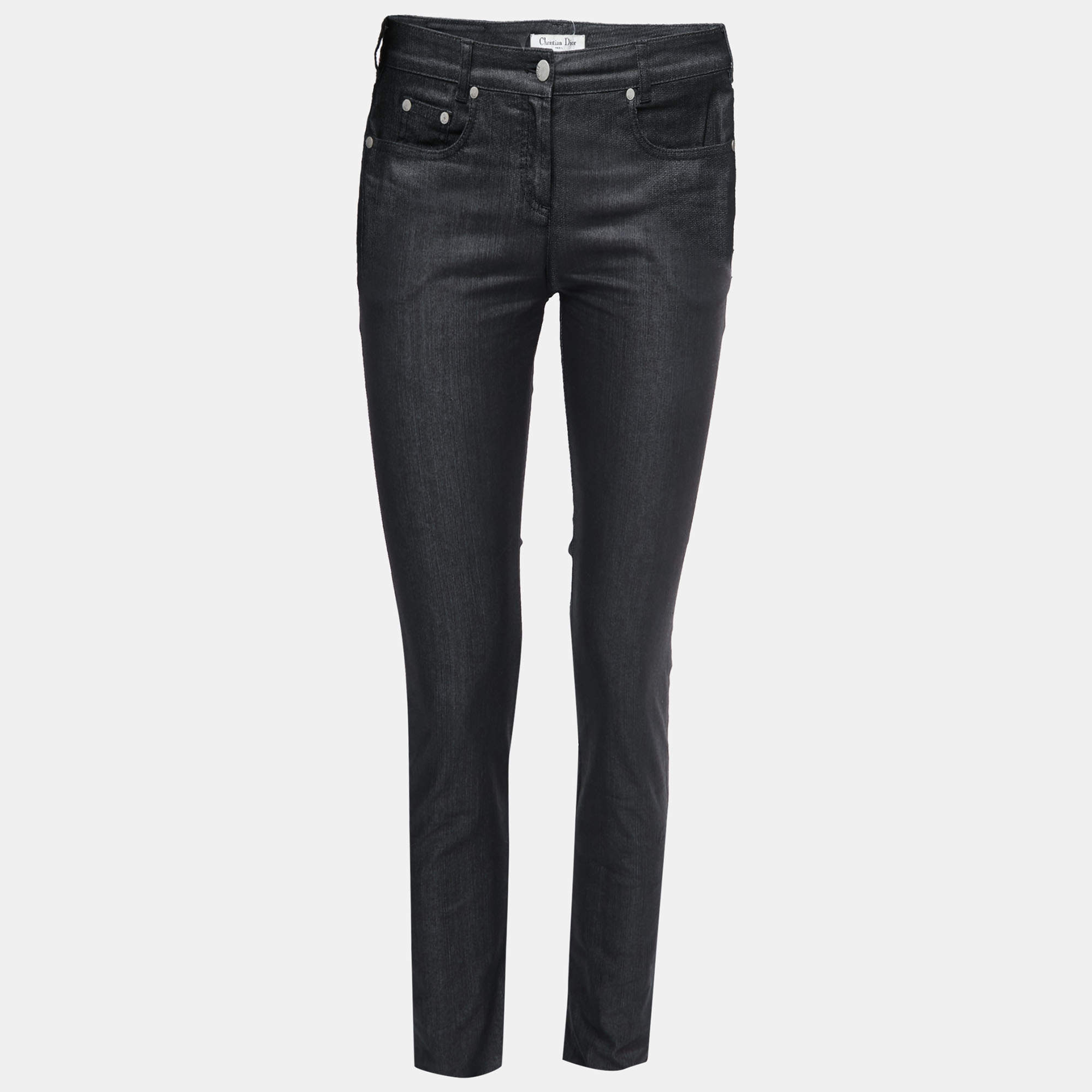 Pre Owned Dior Grey Denim Slim Fit Jeans S Waist 29"