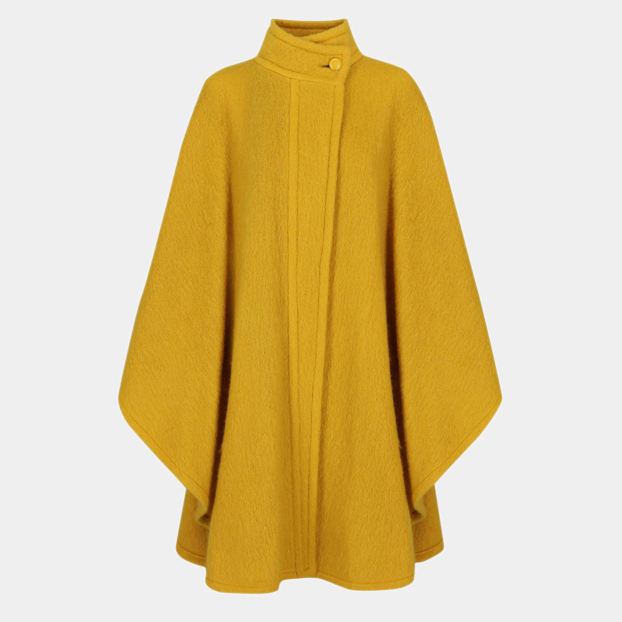 Dior  Women's Wool Single Breasted Coat - Yellow - M