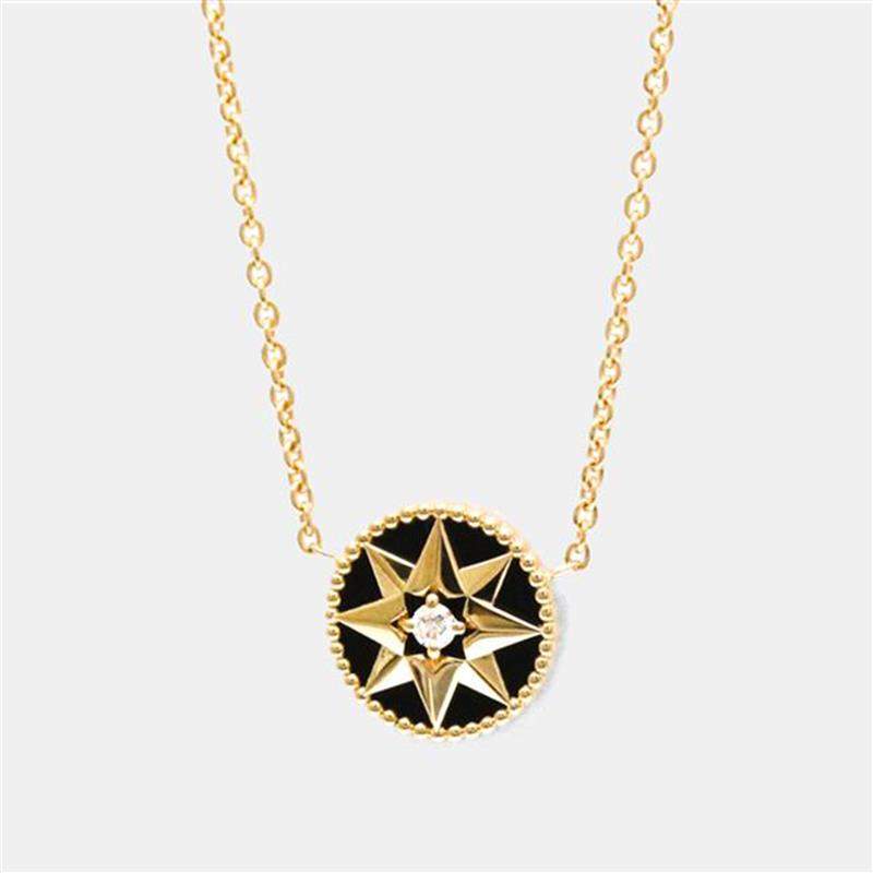 مملوكة مسبقًا Dior Rose des Vents 18K Rose Gold and Diamond Pendant Necklace