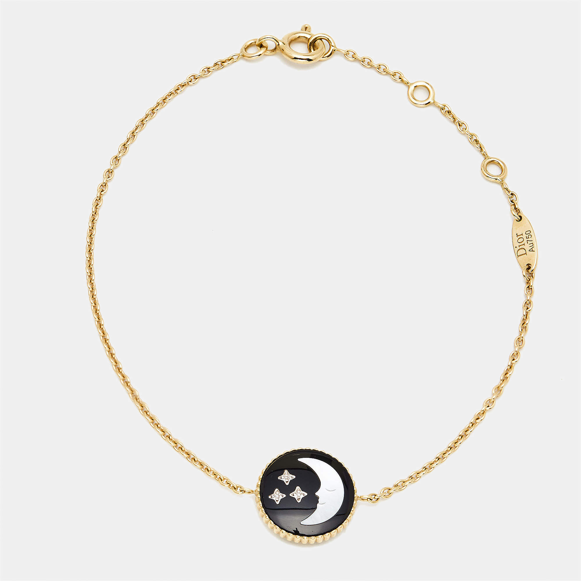 Dior Rose Celeste Multi Gemstone 18k Yellow Gold Bracelet