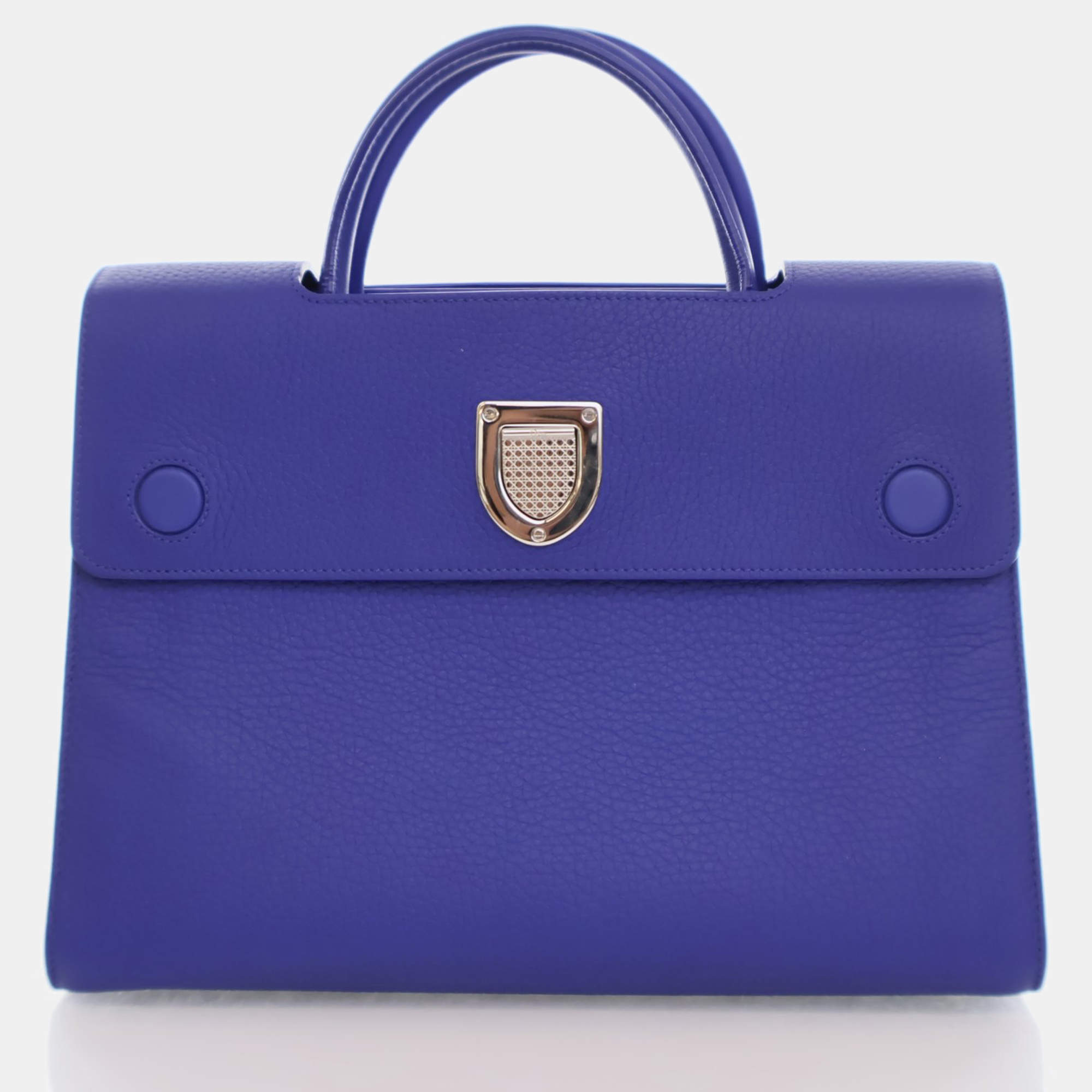 Dior Blue Leather Medium Diorever Top Handle Bag