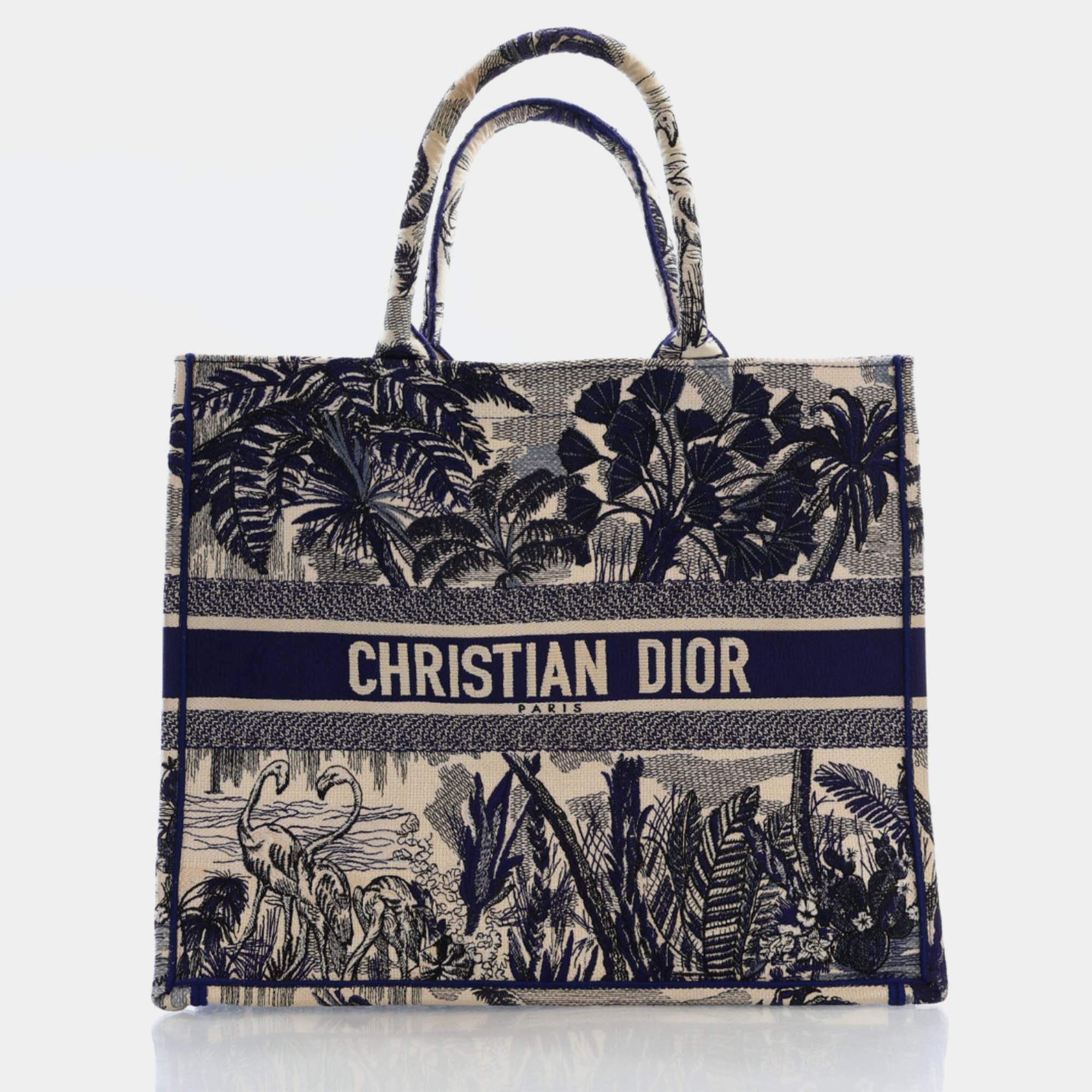 Dior Blue Canvas Large Book Tote Tote Bag