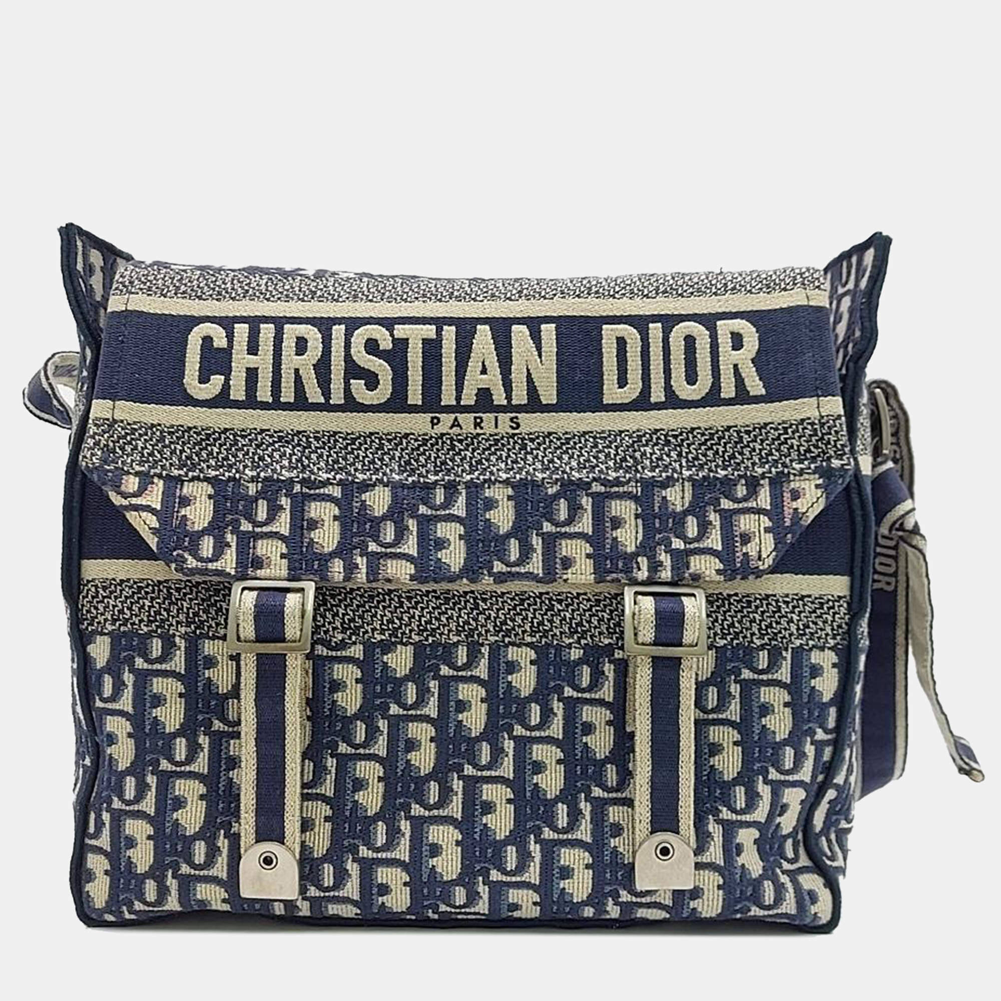 Pre Owned Christian Dior Oblique Diorcamp Messenger Bag