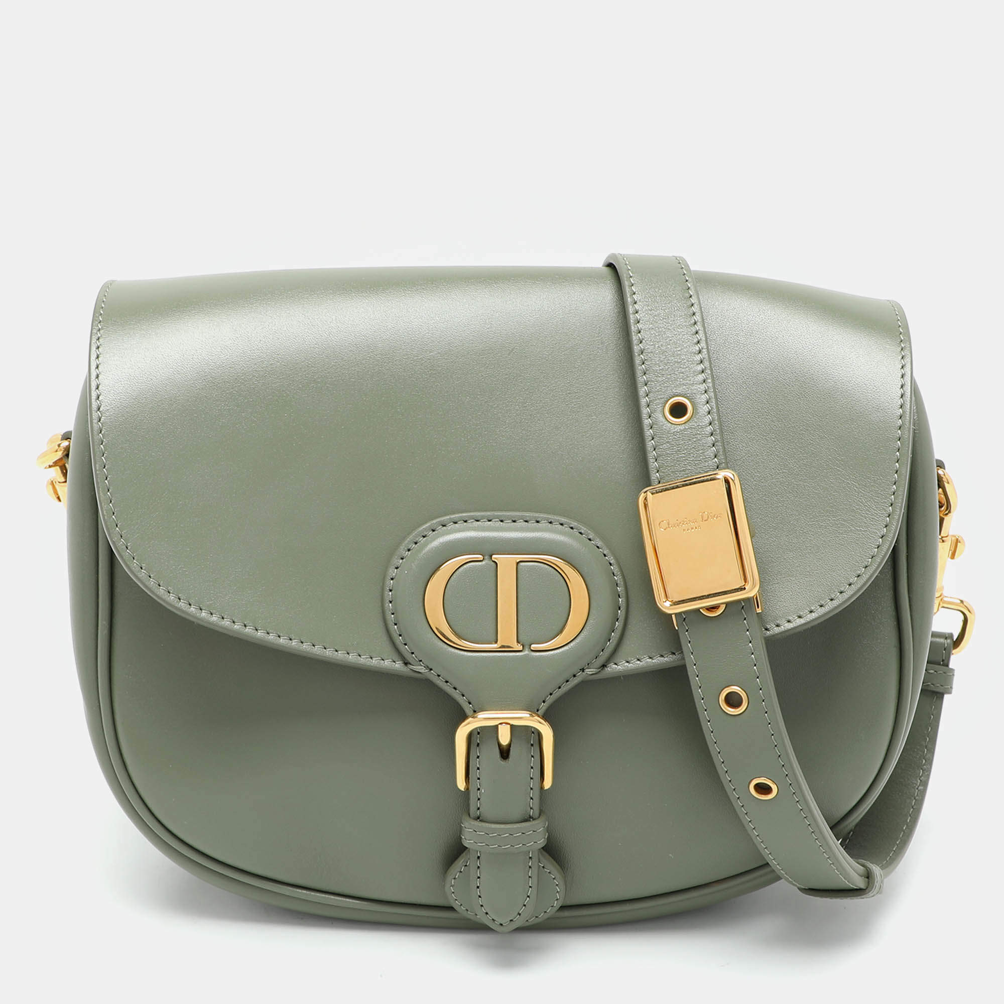 Dior Green Leather Medium Bobby Shoulder Bag