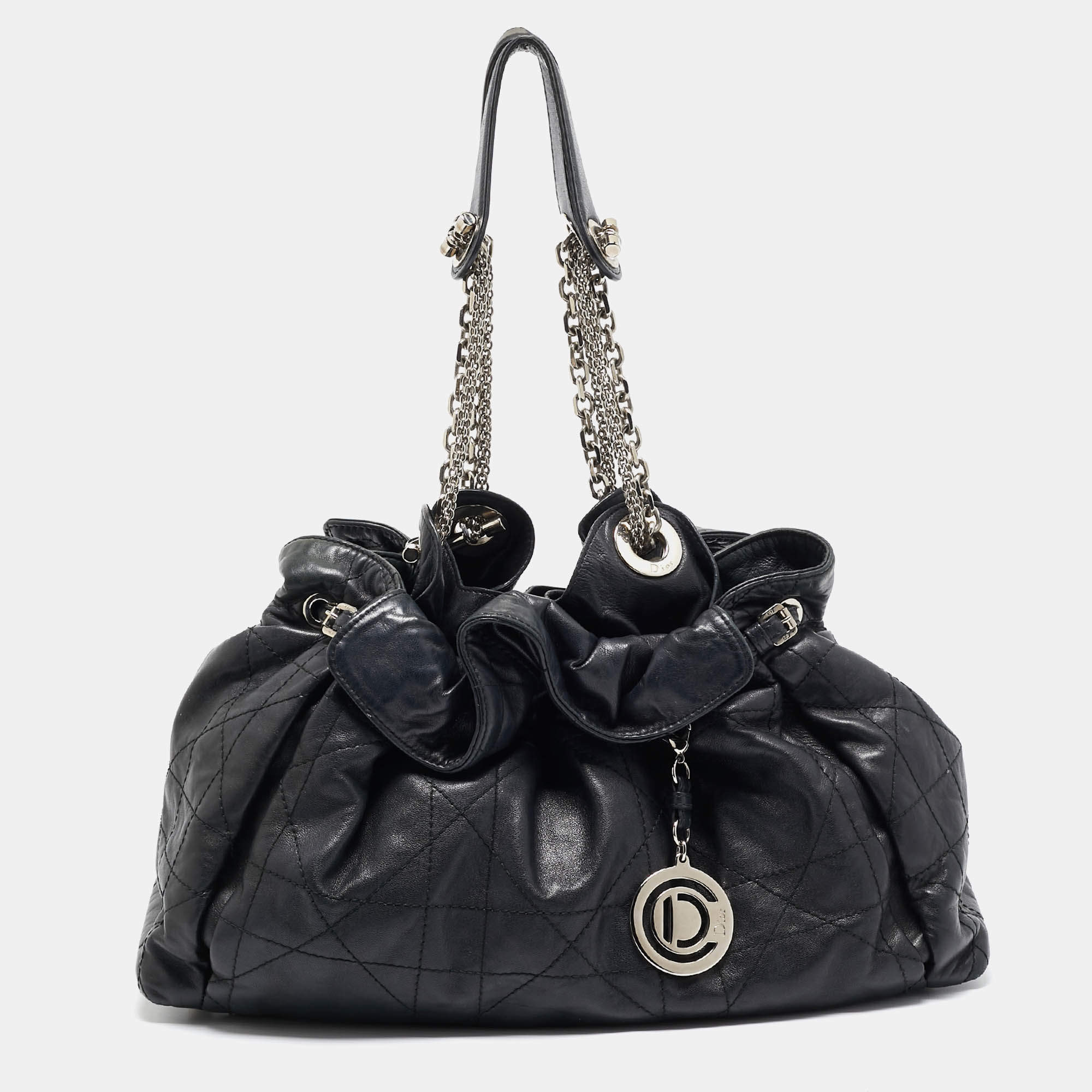 Dior Black Cannage Leather Le Trente Hobo