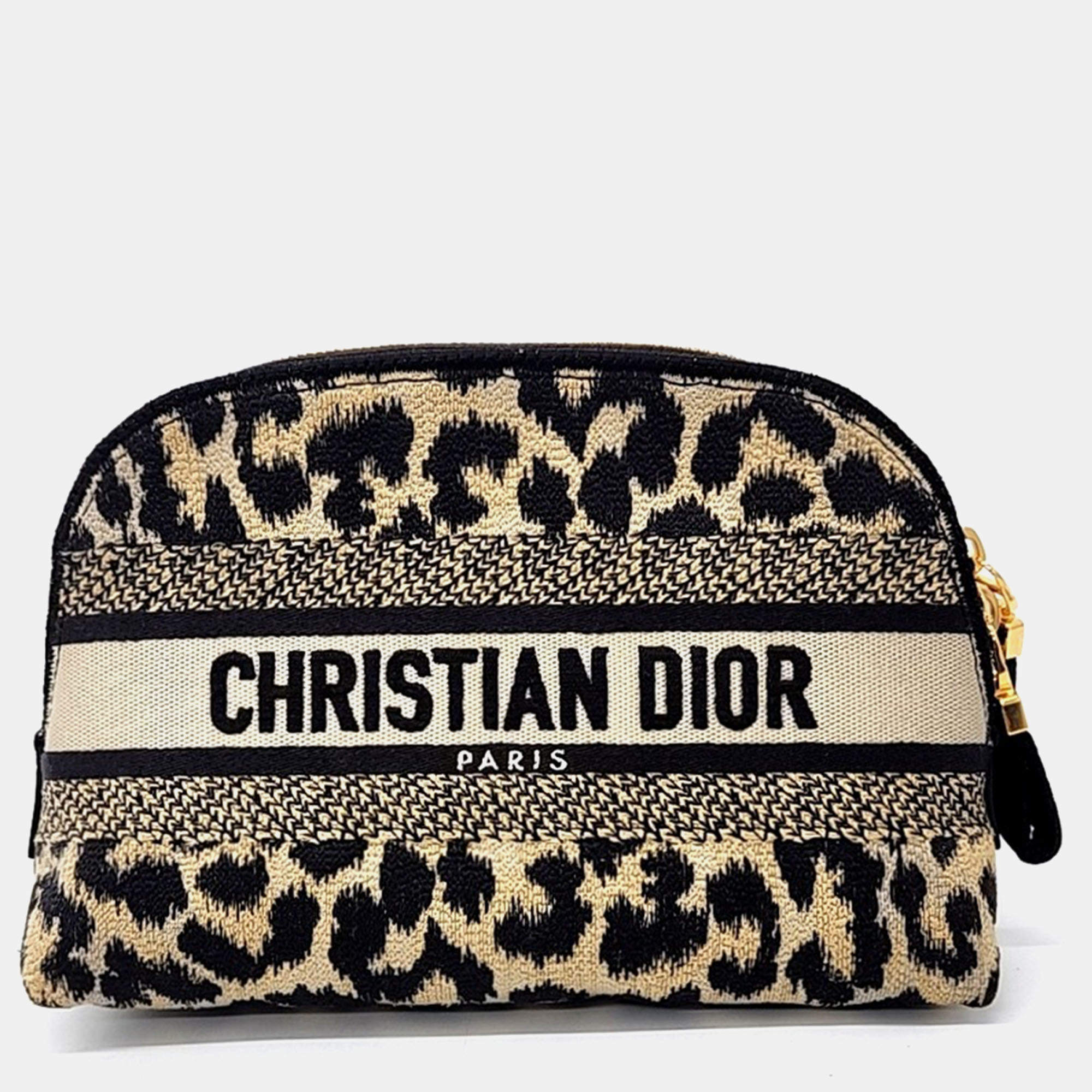 christian dior fabric pouch