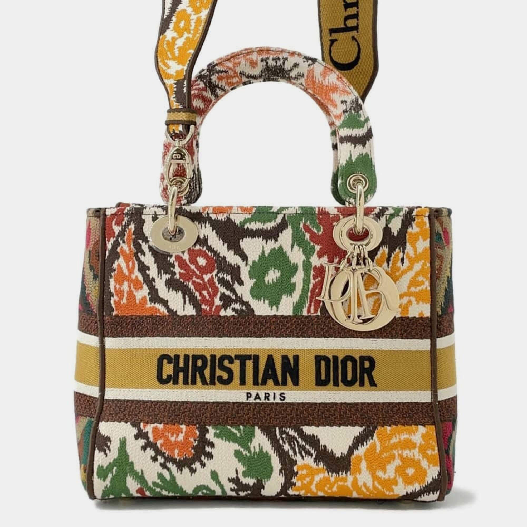 Christian Dior Dior Lady D-Lite Paisley Pattern Medium Christian Handbag