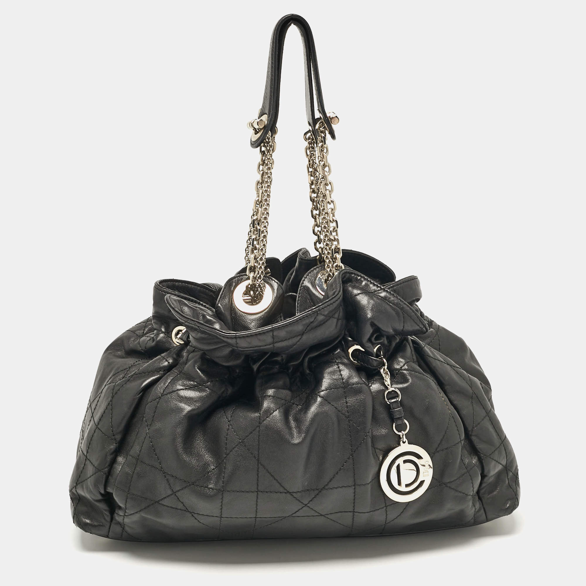 Dior Black Cannage Leather Le Trente Hobo