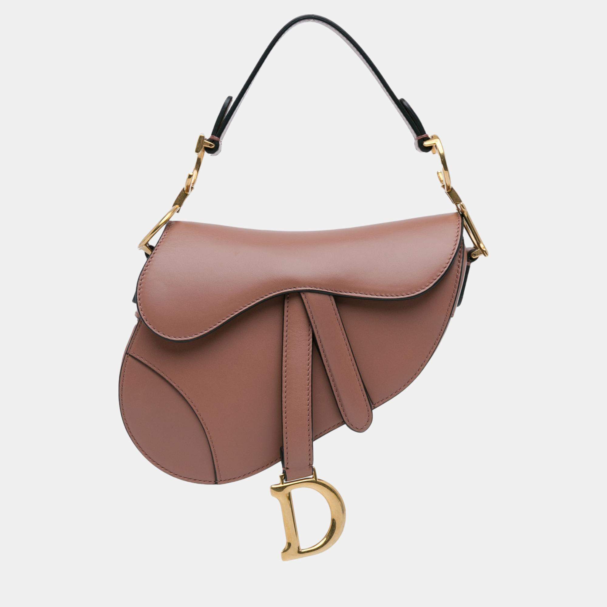 Dior Pink Mini Leather Saddle