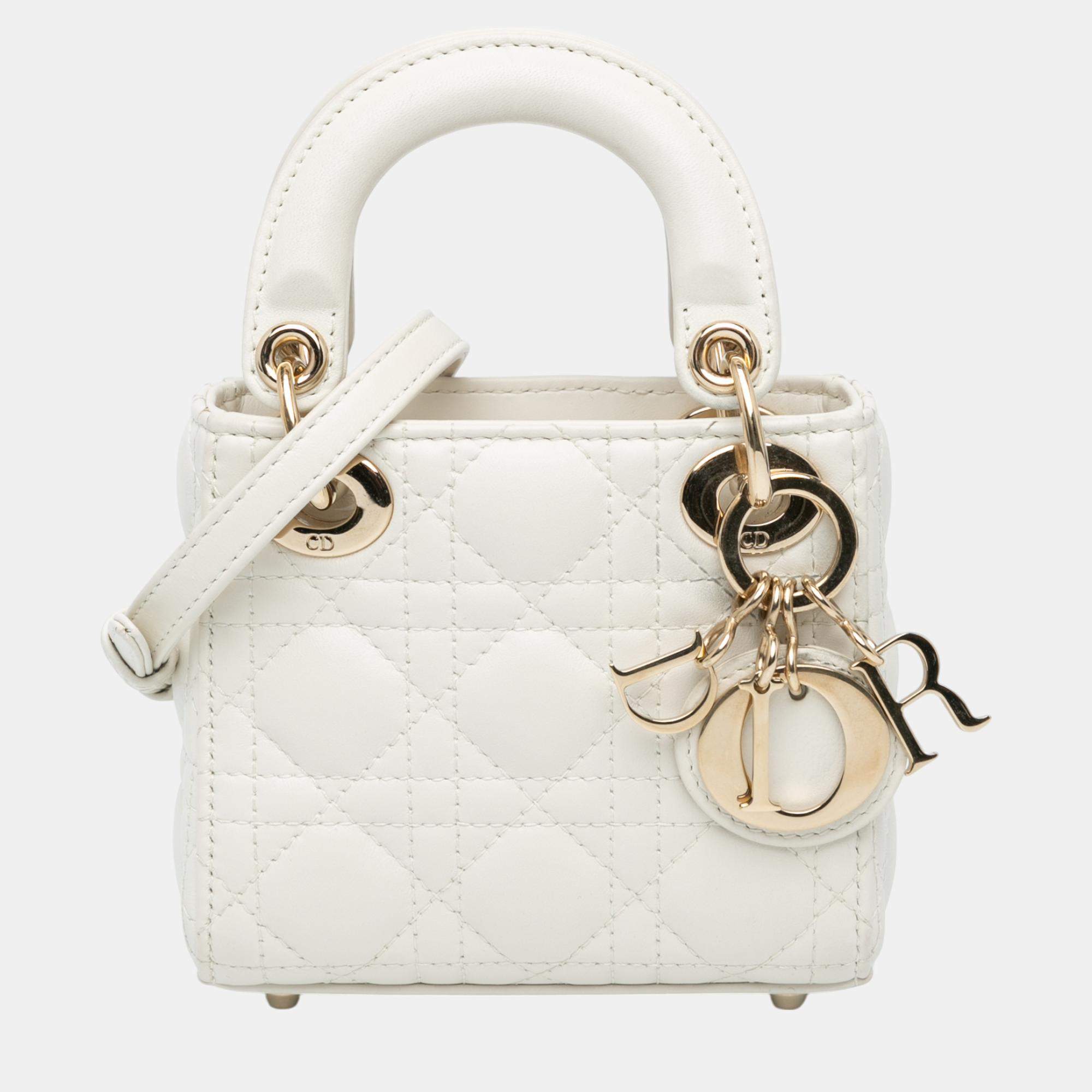 Dior Micro Lambskin Cannage Lady Dior