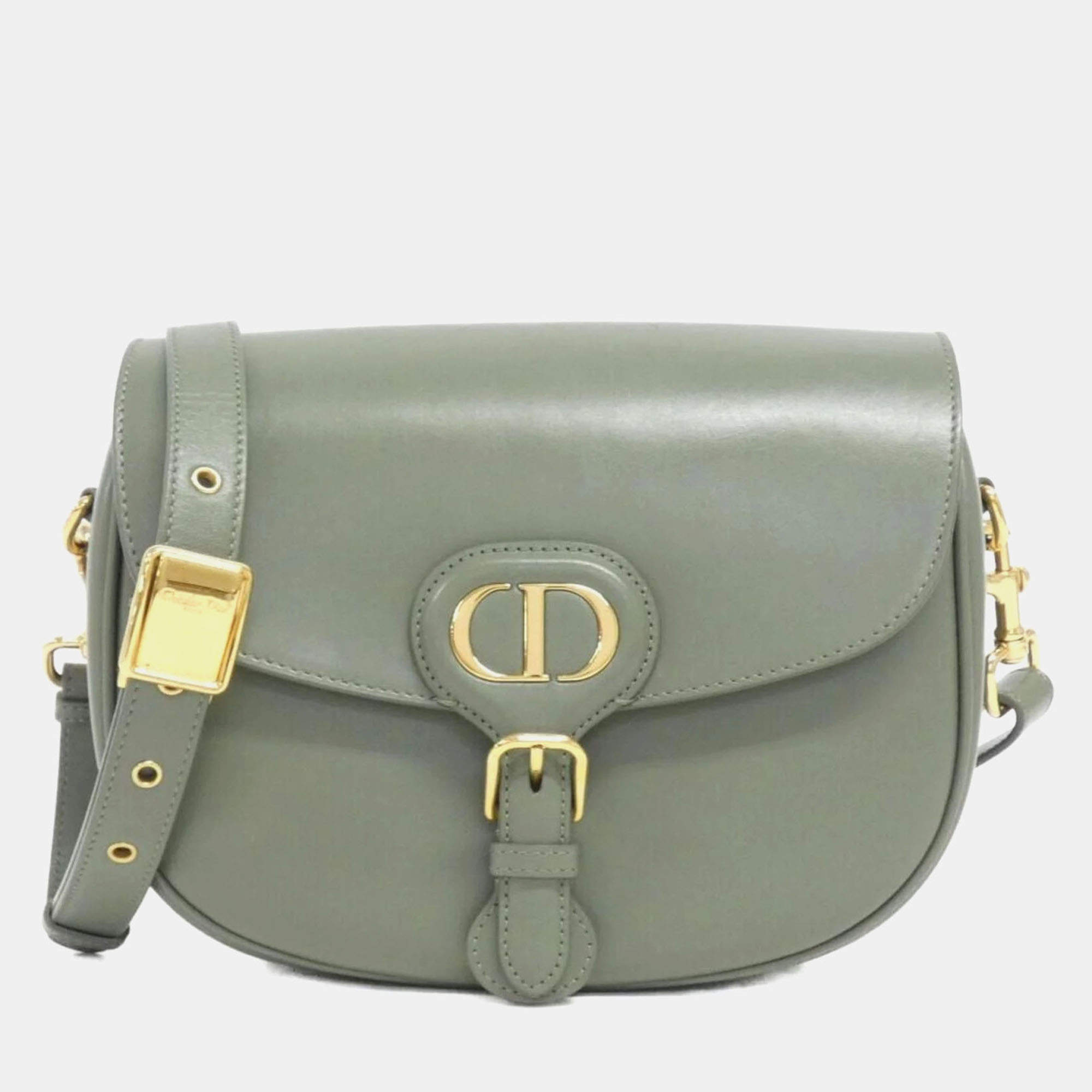 Christian Dior Green Leather Bobby Shoulder Bag