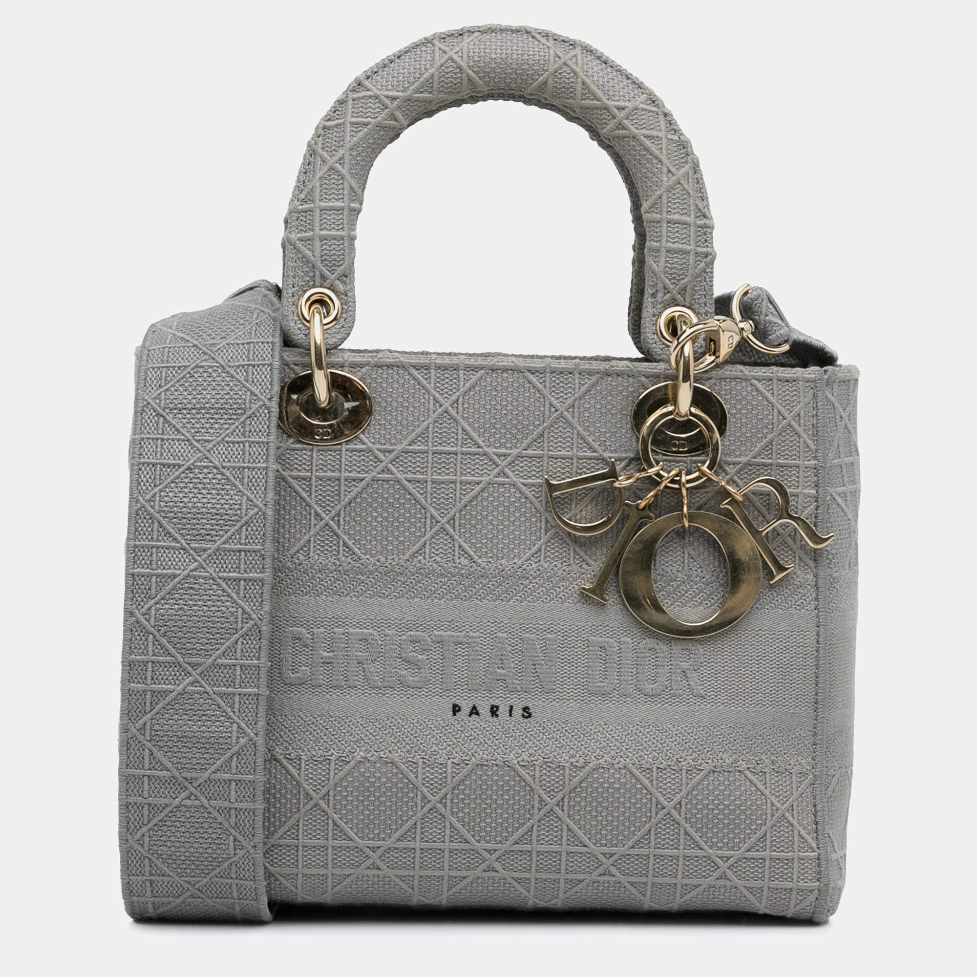 Dior Grey Medium Canvas Cannage Lady D Lite