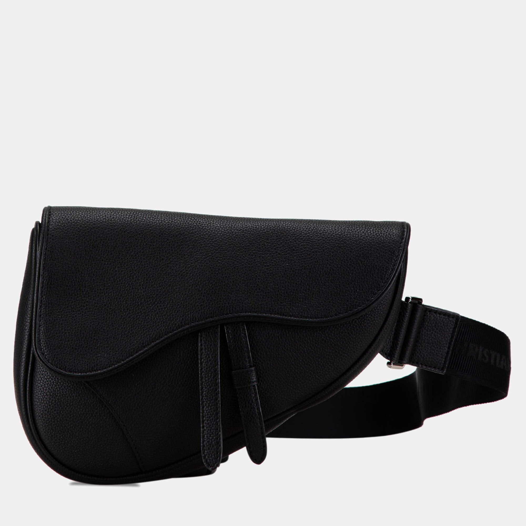 Dior Black Mini Leather Saddle Crossbody