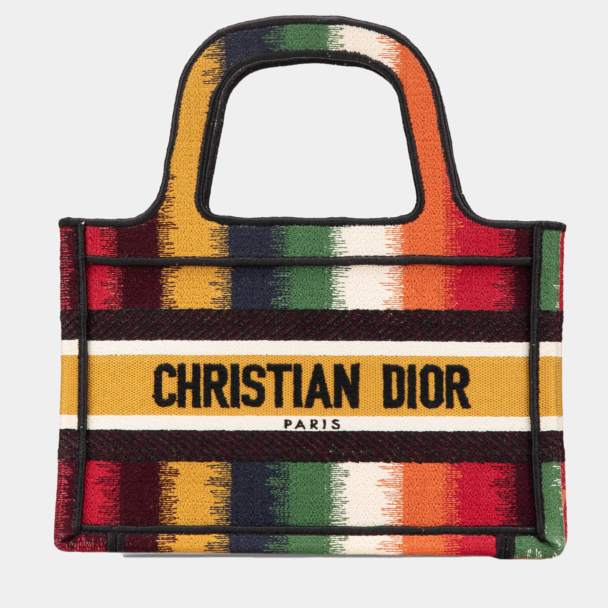 Dior Yellow Mini D Stripes Book Tote