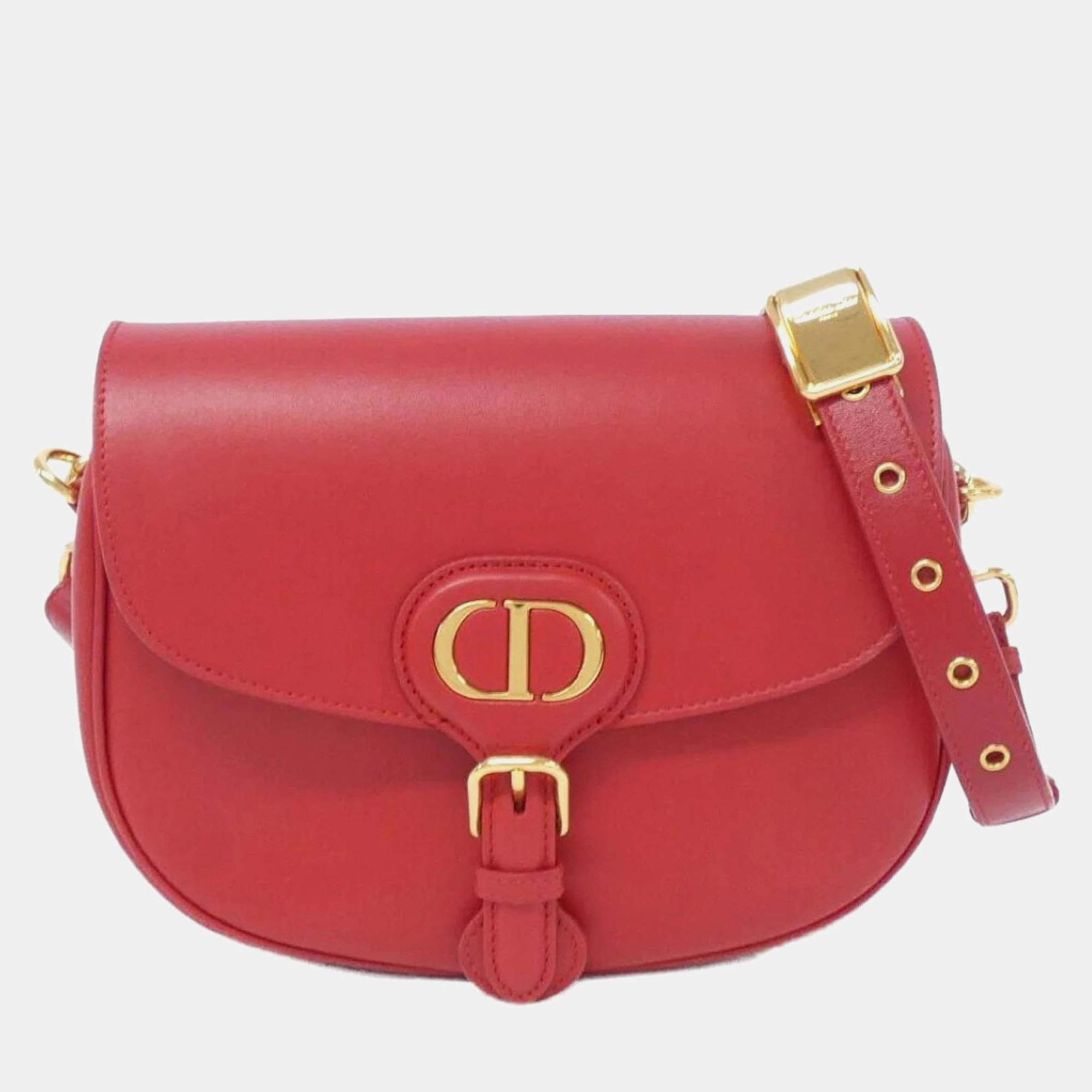Dior Red Leather Bobby Shoulder Bag
