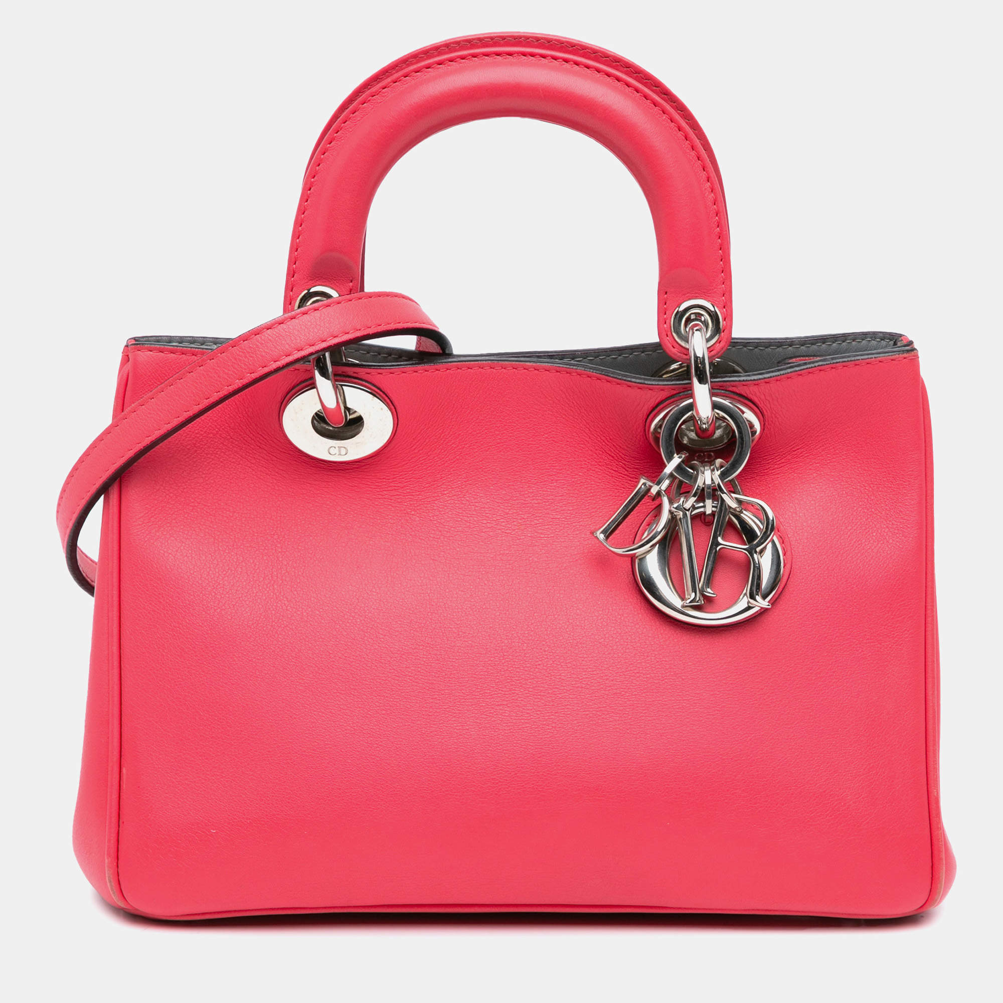 Dior Pink Small Leather Diorissimo Satchel