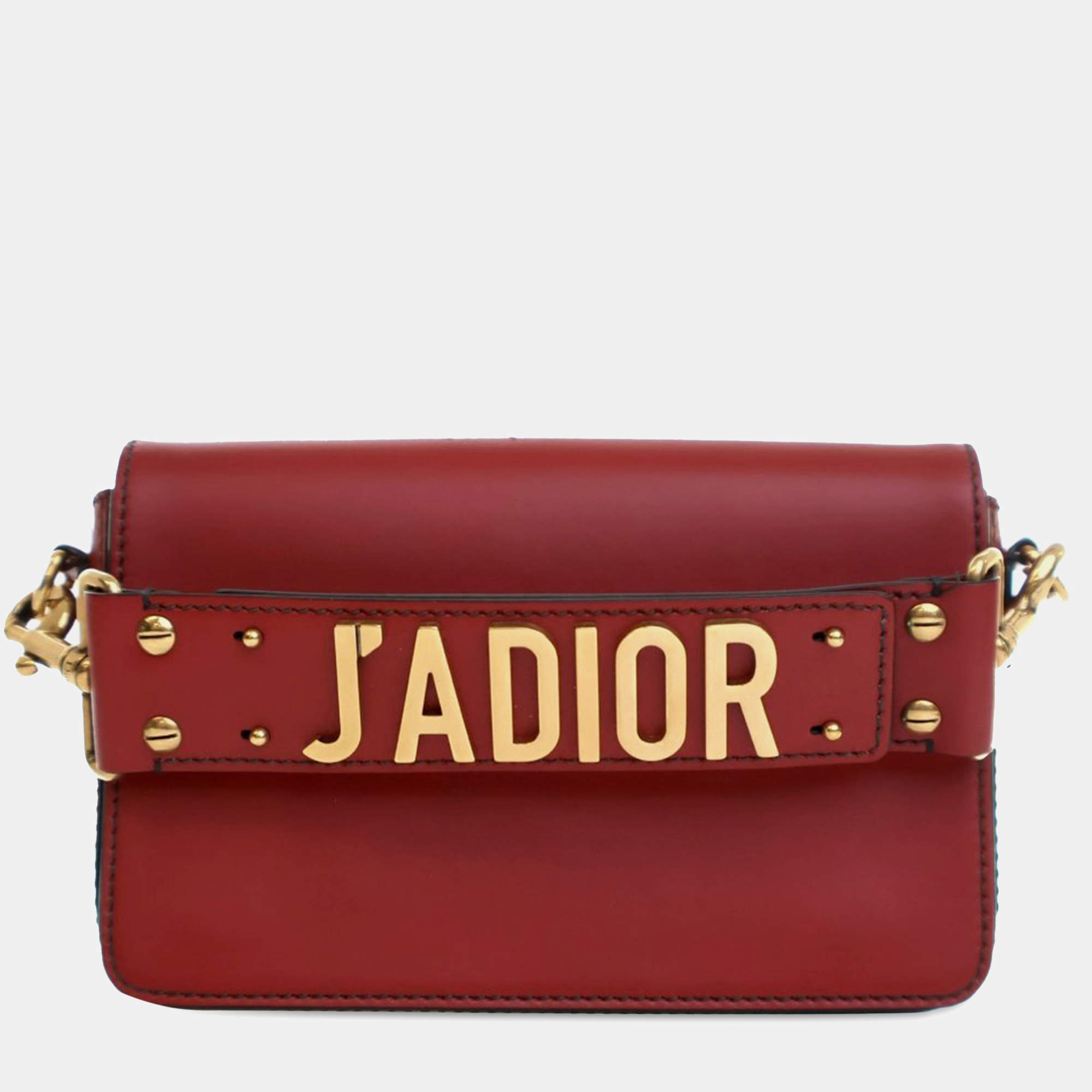Dior Red Smooth Calfskin J Adior Flap Bag