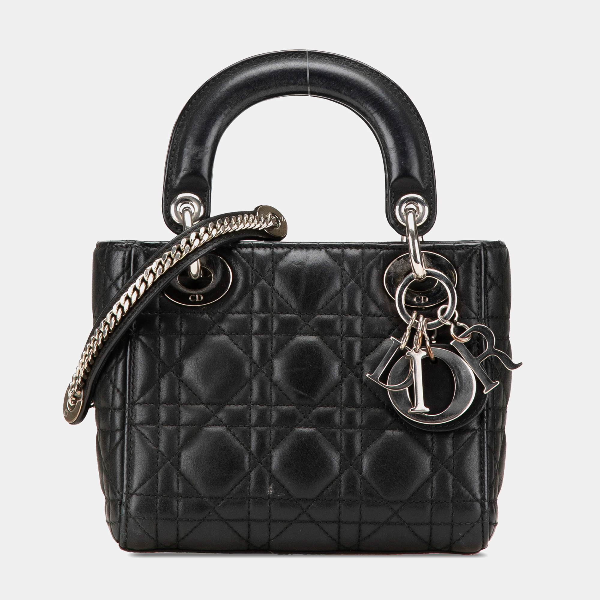 Dior Black Mini Lambskin Cannage Lady Dior