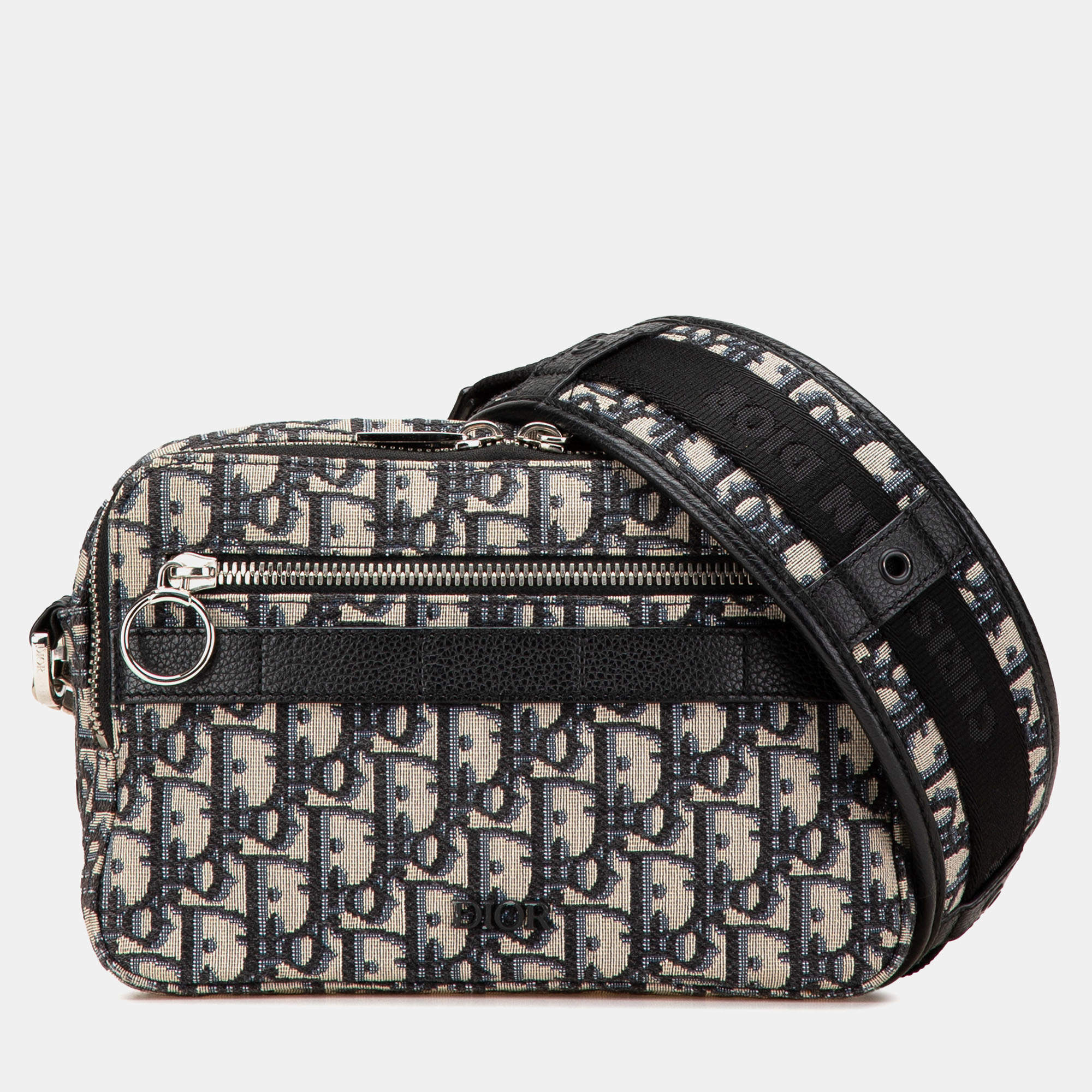 Dior Navy Blue Oblique Canvas Safari Crossbody