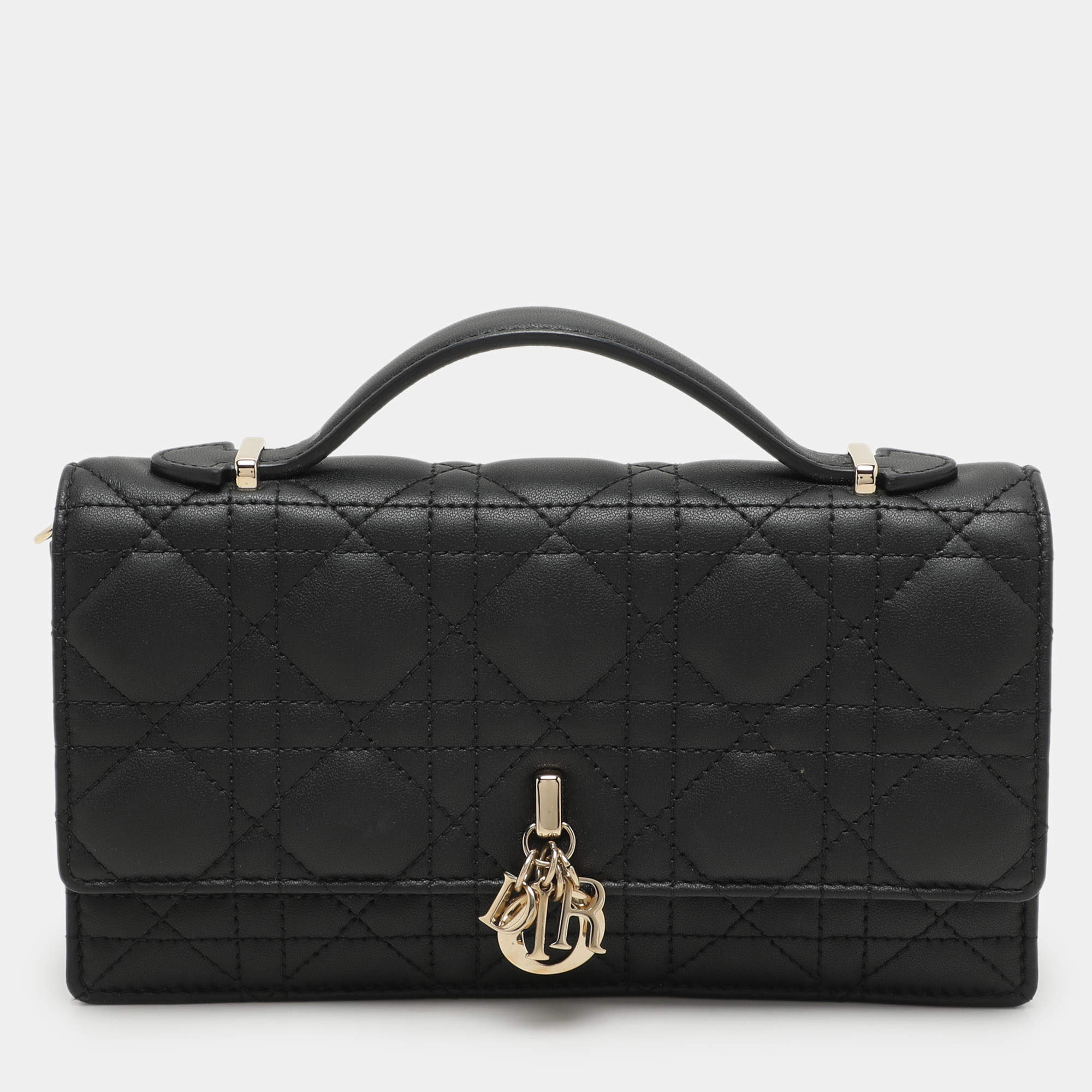 Dior Black Cannage Leather My Dior Pouch
