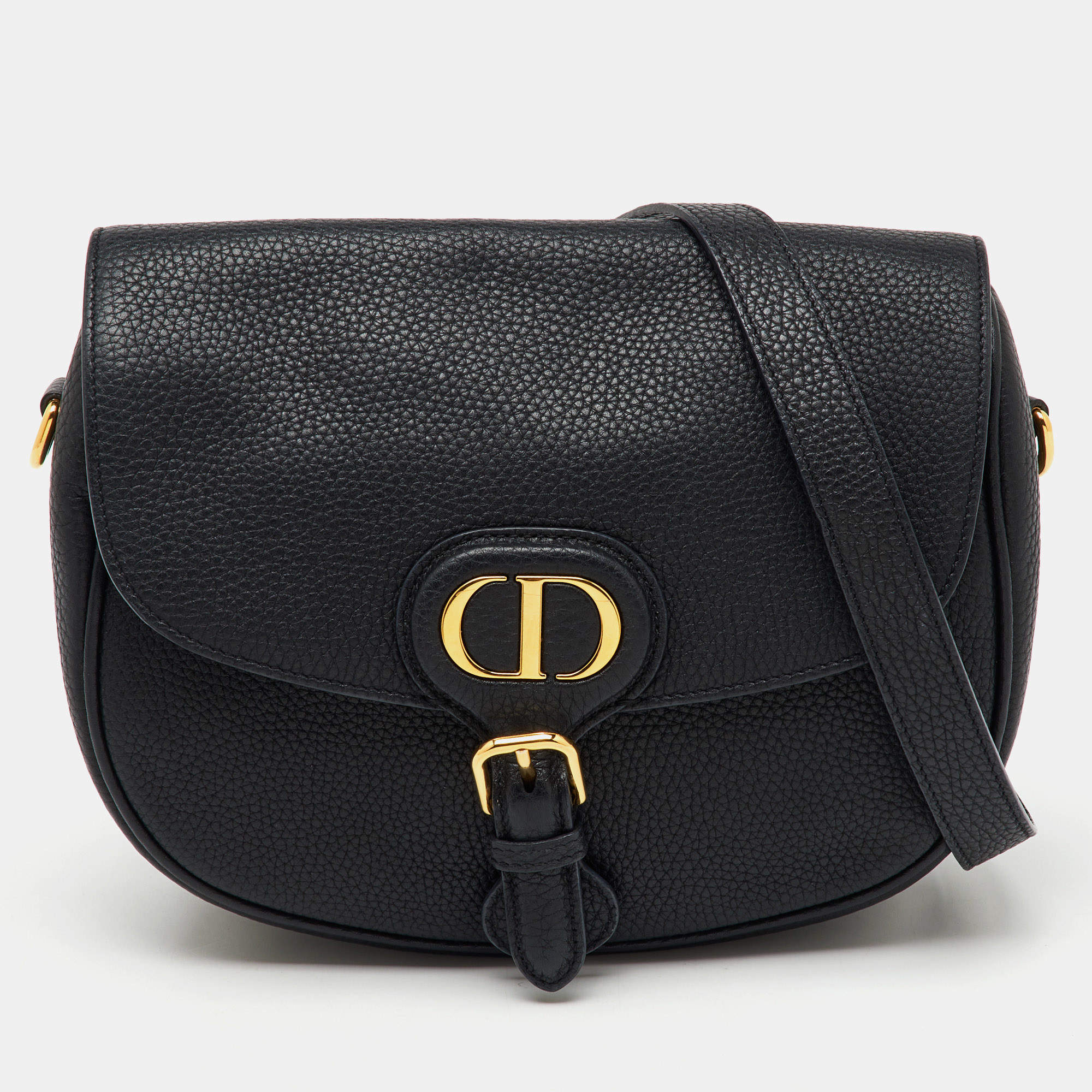 Dior Black Leather Medium Bobby Shoulder Bag