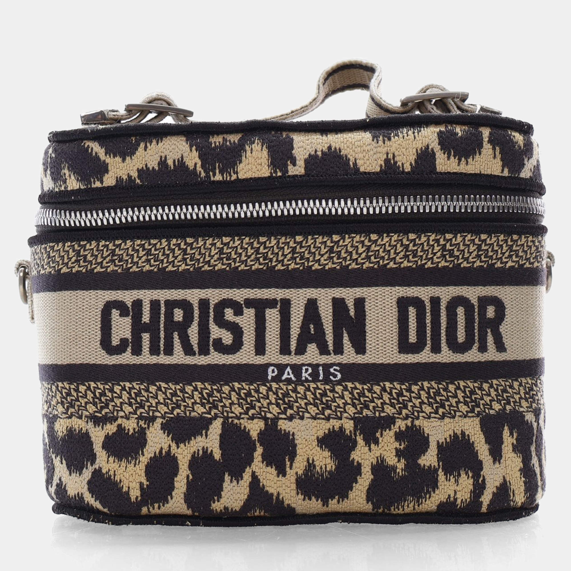 Dior Canvas Leopard Dior Small  Travel Vanity