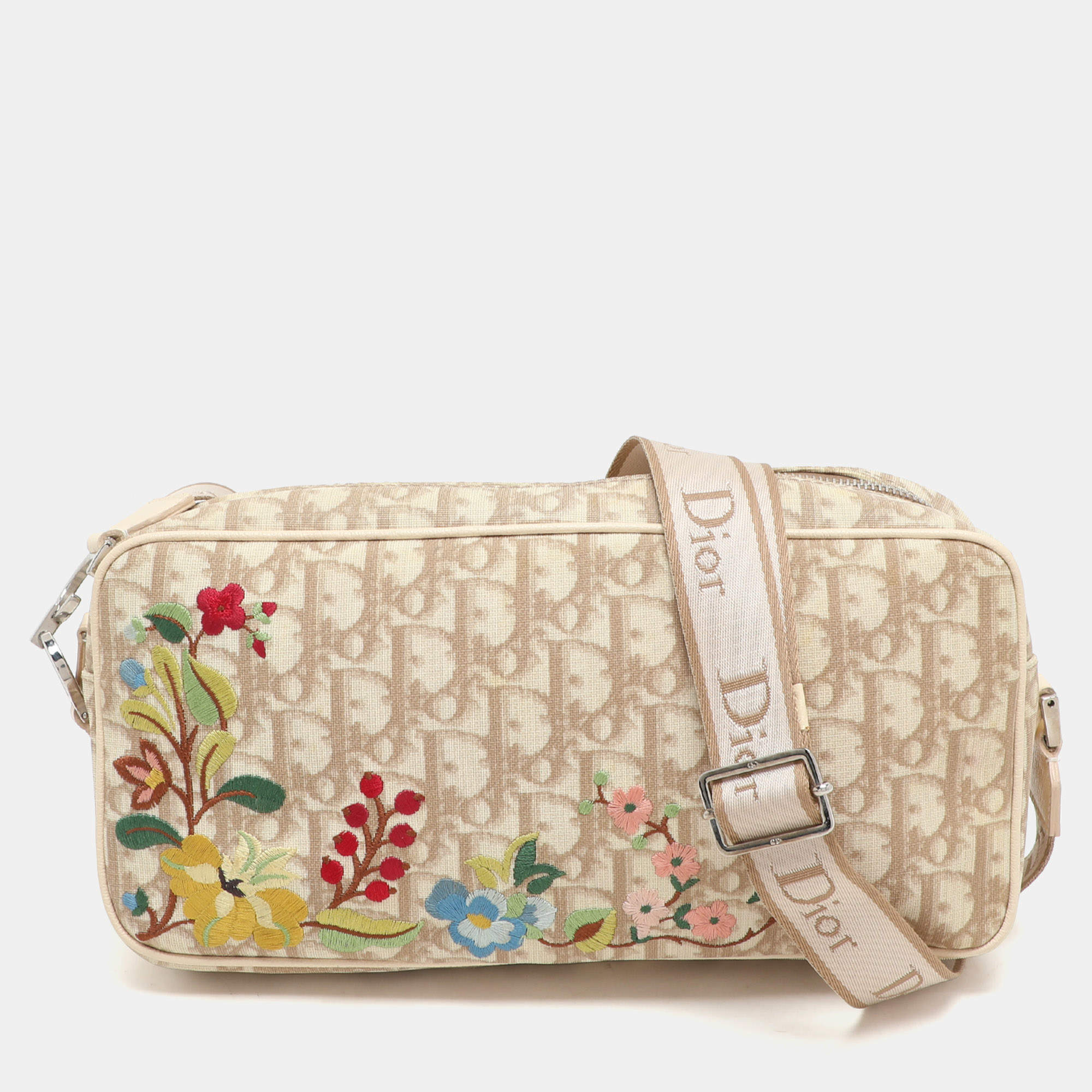 Dior Beige/Cream Diorissimo Canvas and Leather Crossbody Bag