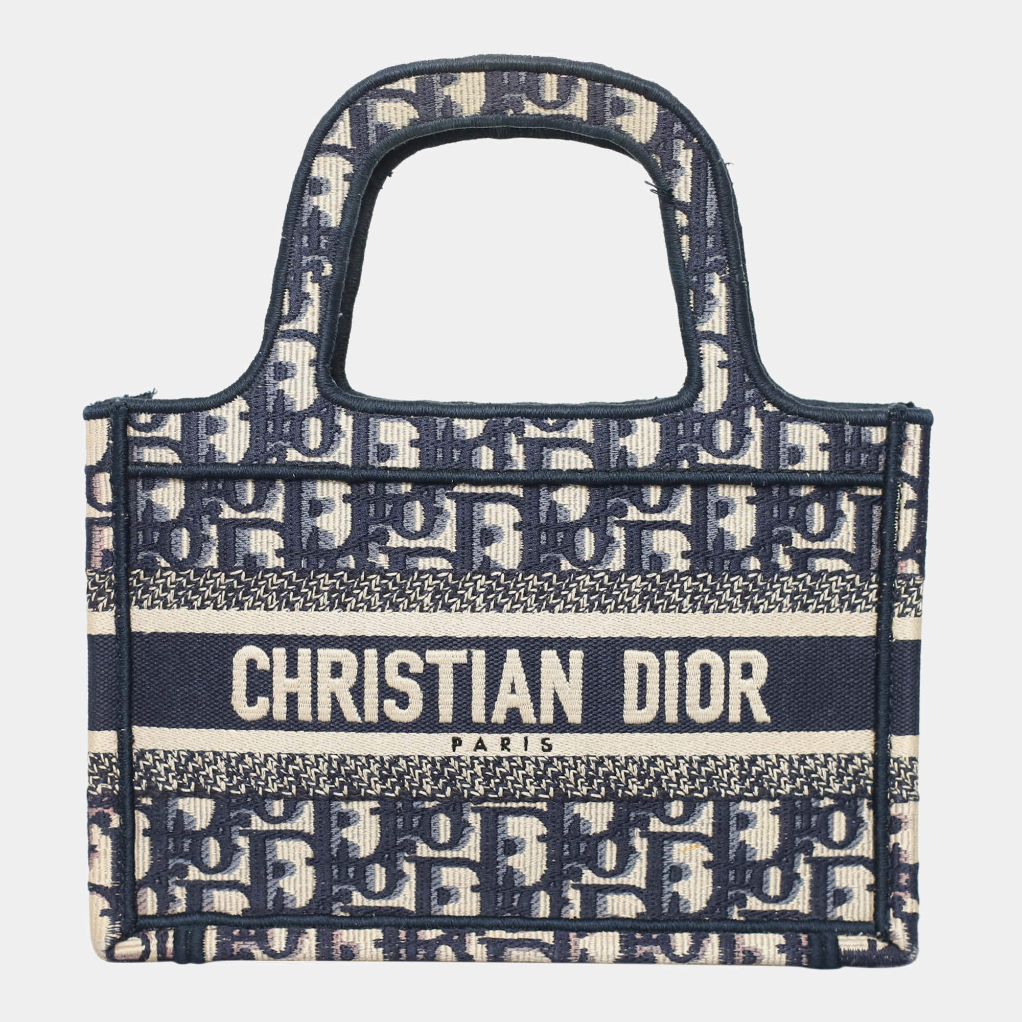 Pre Owned Dior Blue Mini Book Tote Bag