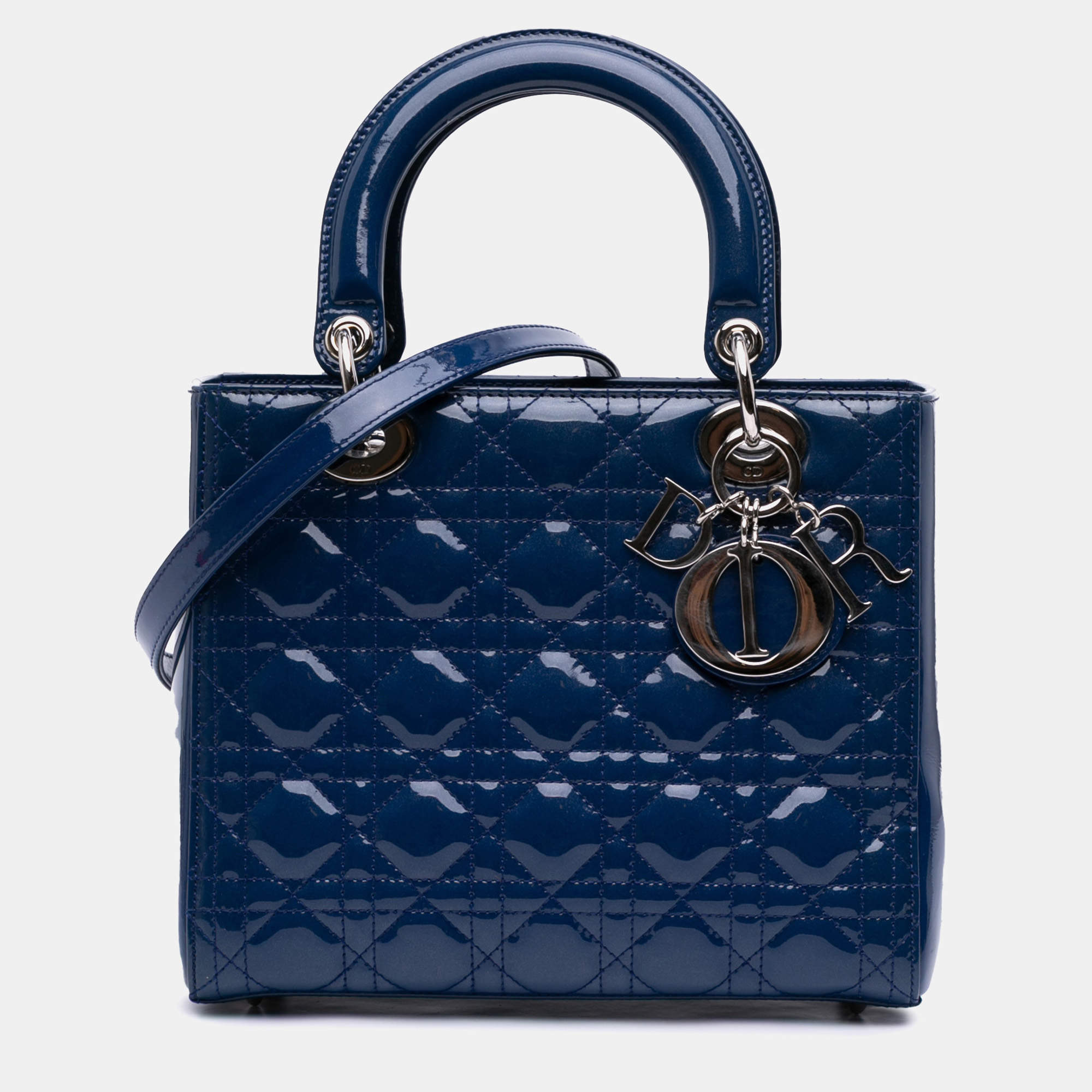 Medium Patent Cannage Lady Dior