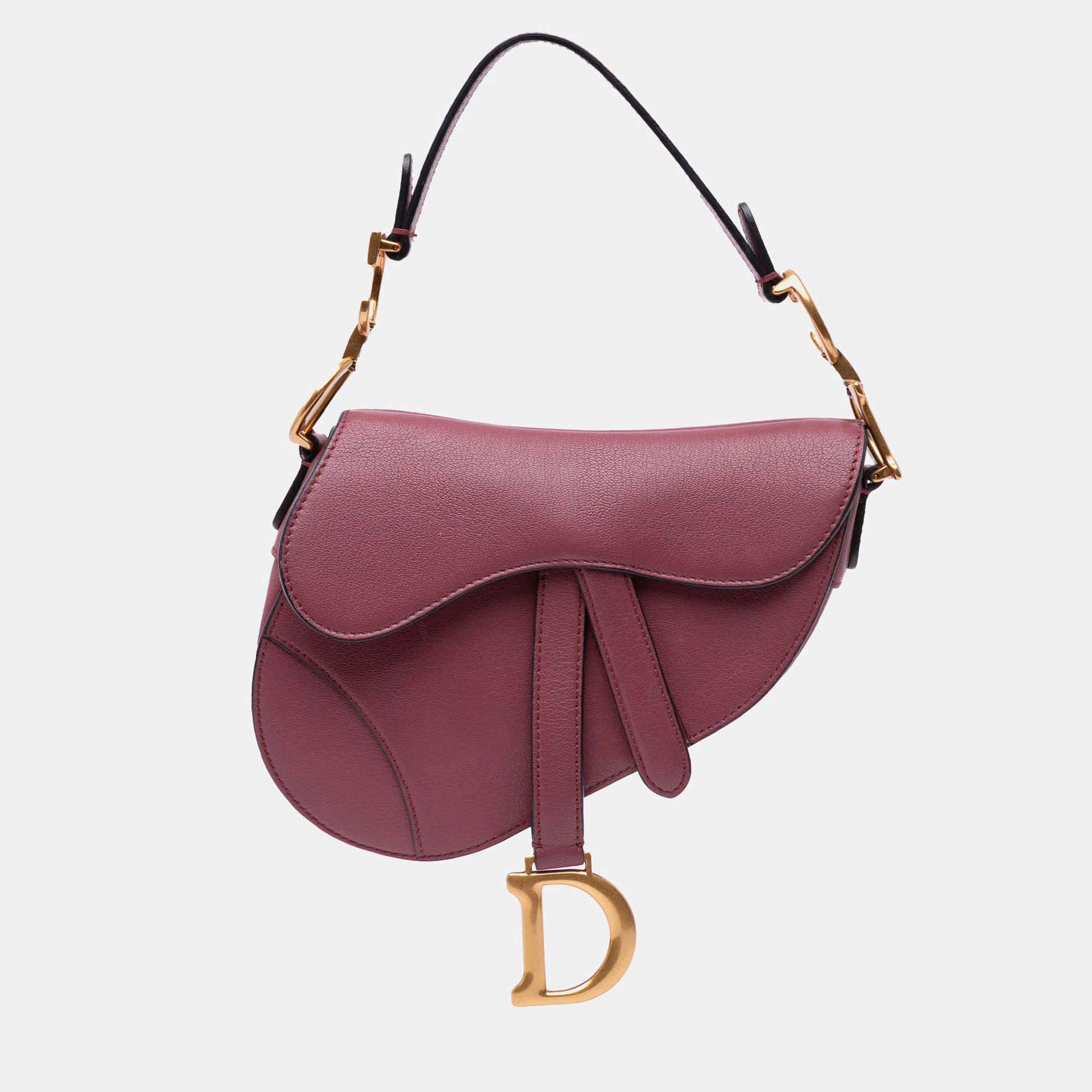 Dior Pink Mini Goatskin Saddle Bag