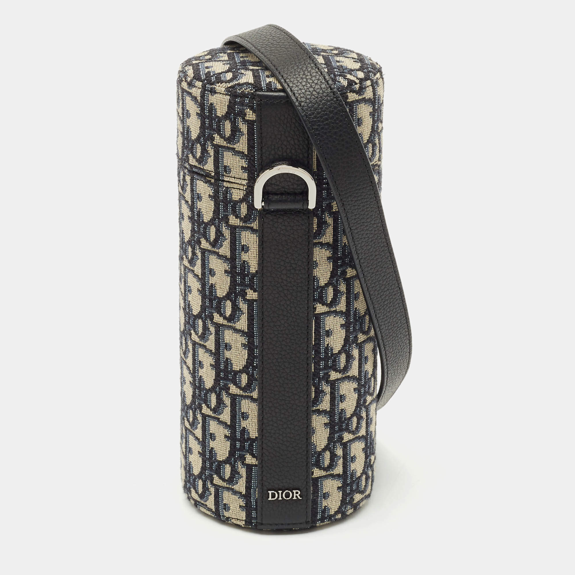 Dior Oblique Canvas and Leather Vertical Roller Messenger Bag