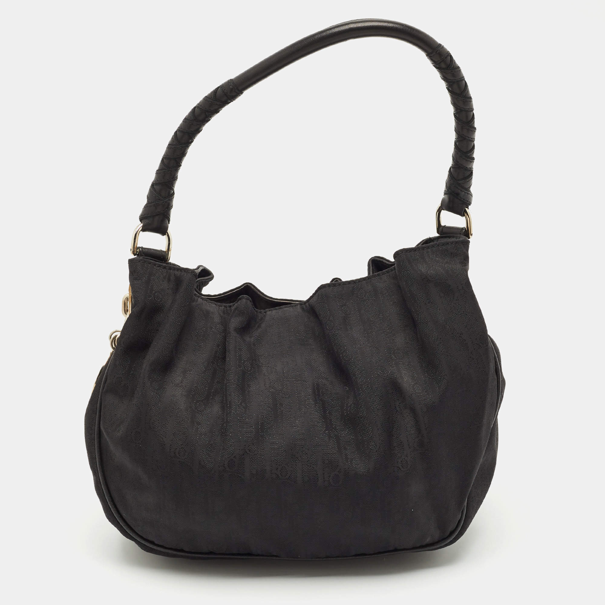 Dior Black Diorissimo Nylon Lovely Hobo