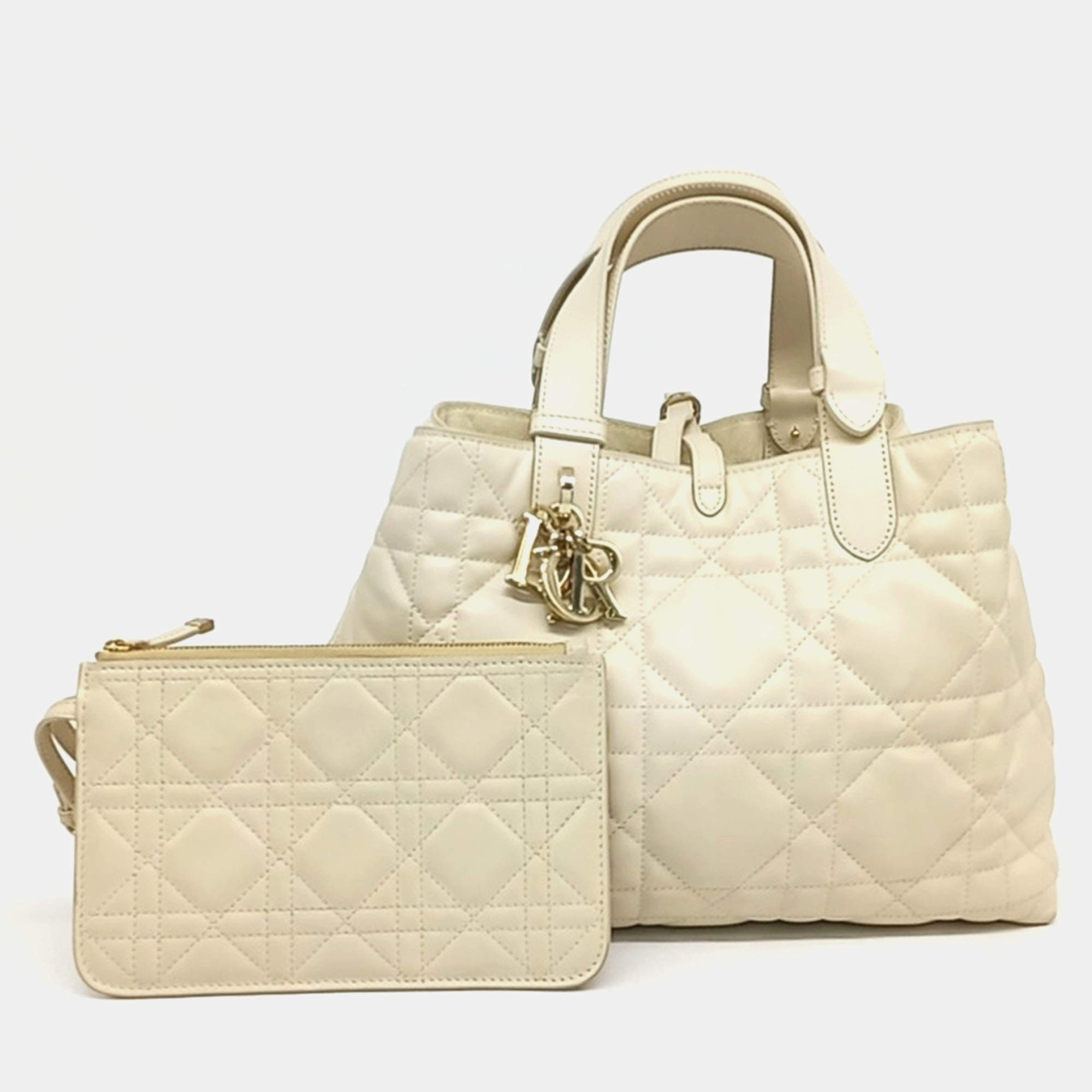 Dior Beige Leather Toujours Medium bag