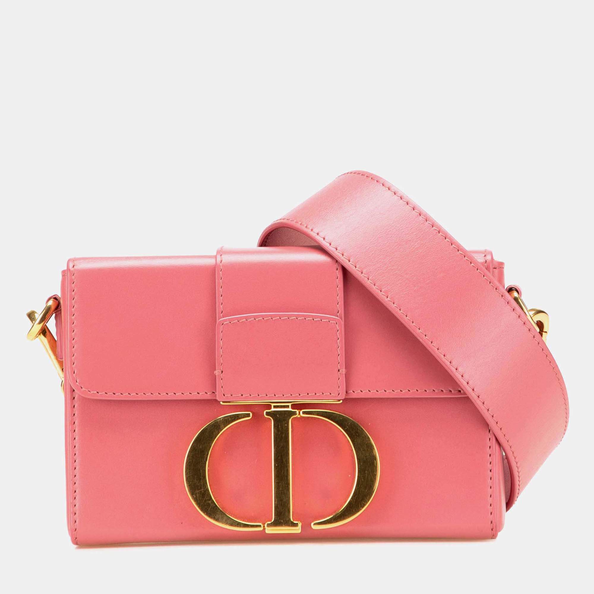Dior Pink Micro Smooth Calfskin 30 Montaigne Flap