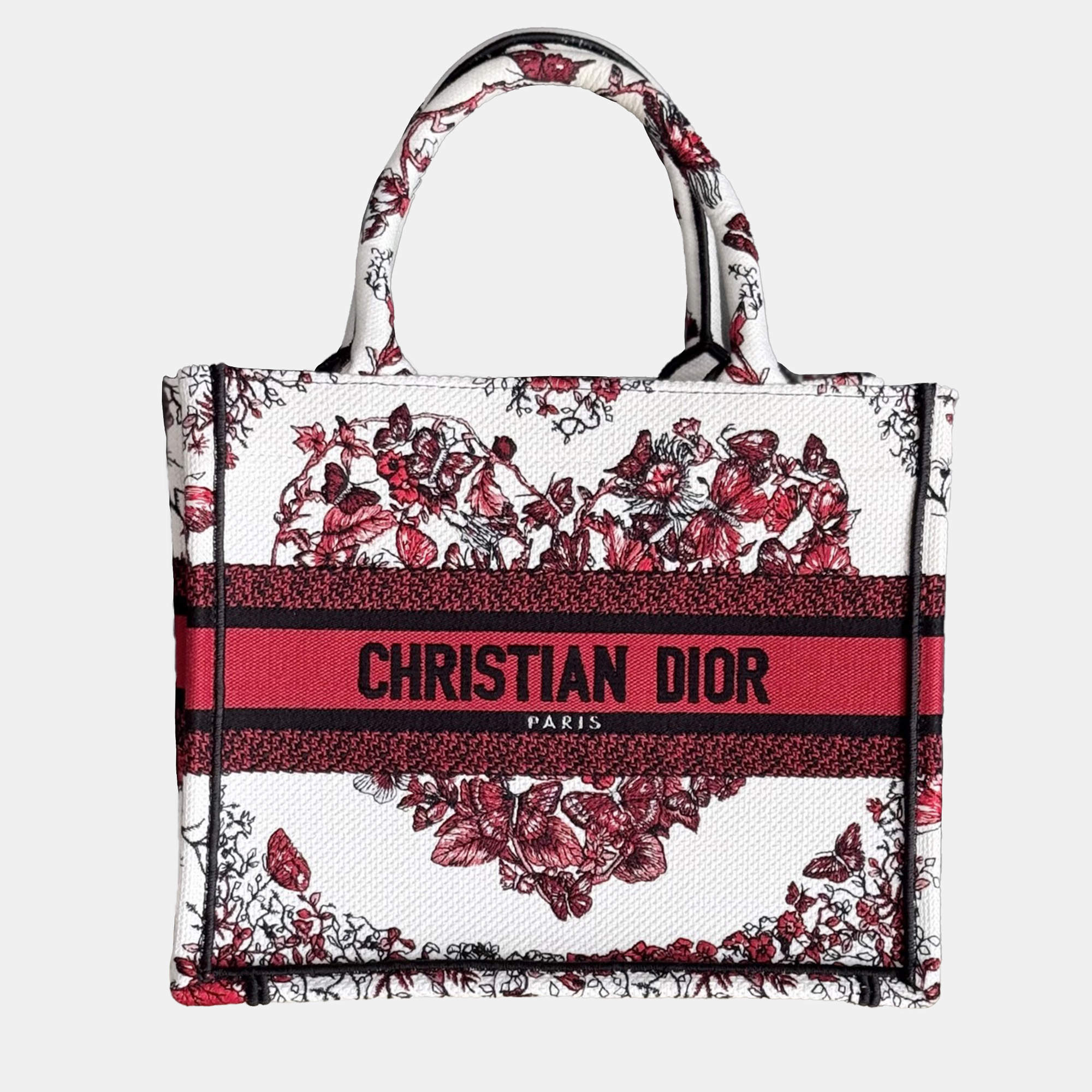 Pre Owned Dior Book Tote Small Pink Canvas Tote Bag