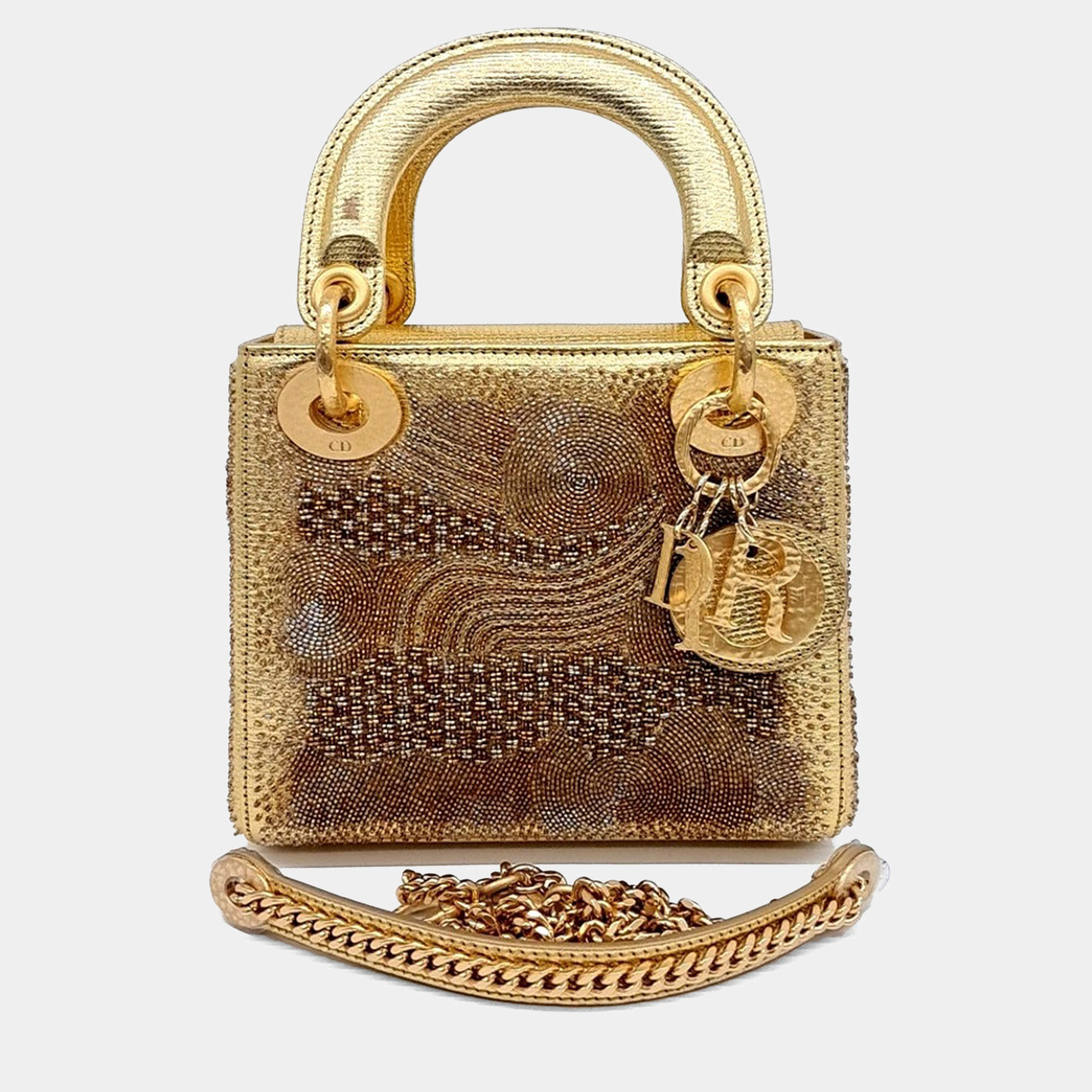 Pre Owned Dior X Olgard Amaral Lady Bag Mini