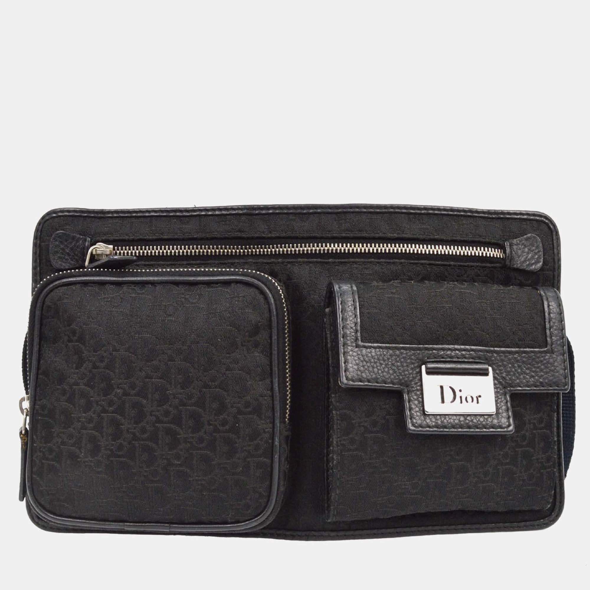 Pre Owned Christian Dior Street Chic Black Trotter Bum Bag