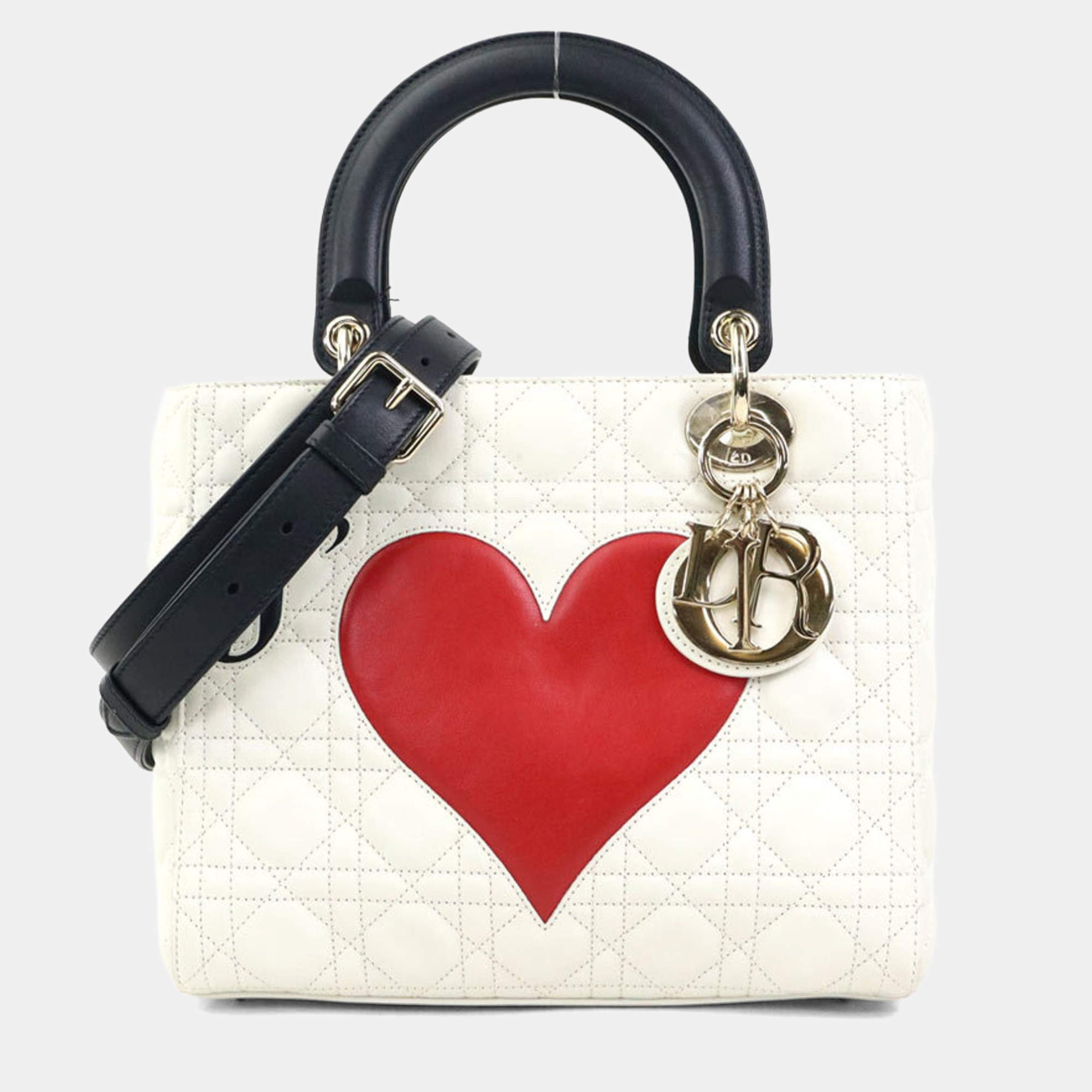 Pre Owned Christian Dior Amour Lady Multicolor Lambskin Leather Bag  