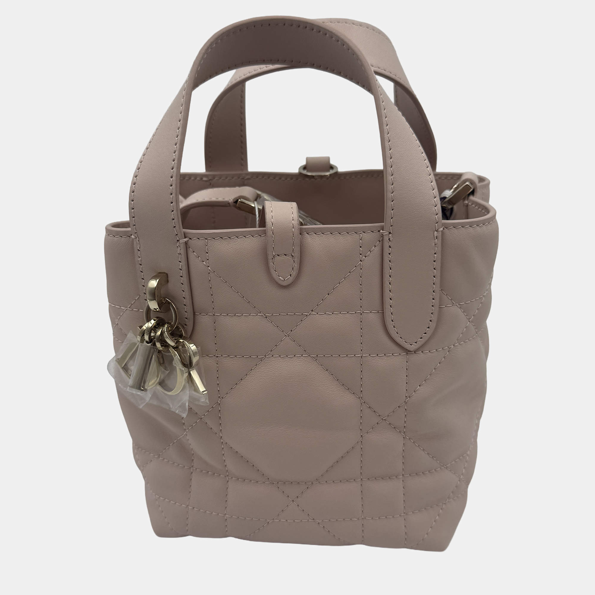 Pre Owned Dior Small Toujours Vertical pink Leather Bag