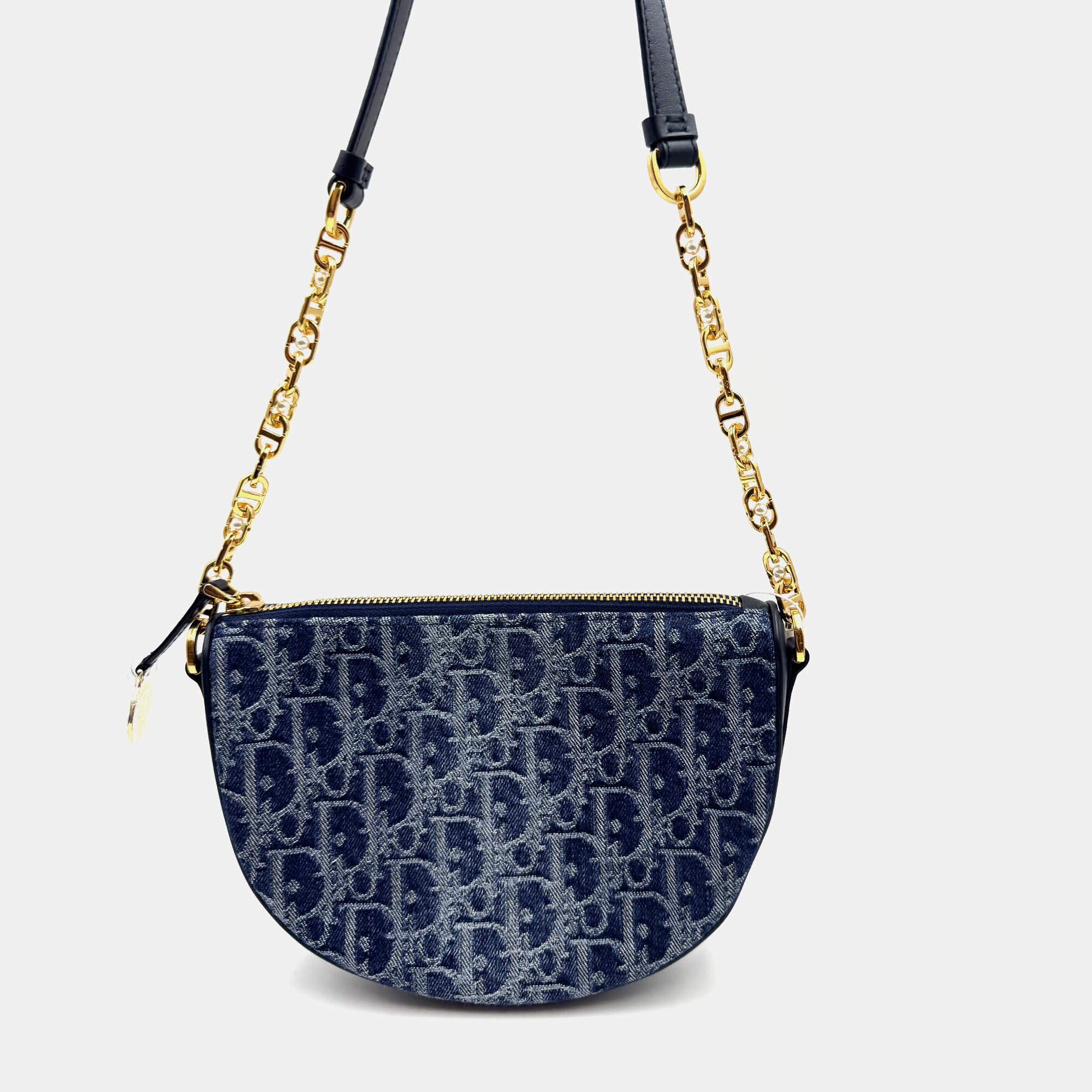 Pre Owned DIOR CALLISTO CD OBLIQUE BLUE DENIM bag